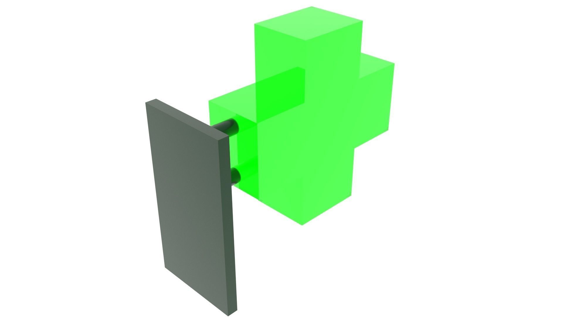 Illuminated Pharmacy Sign Board 3D model_7