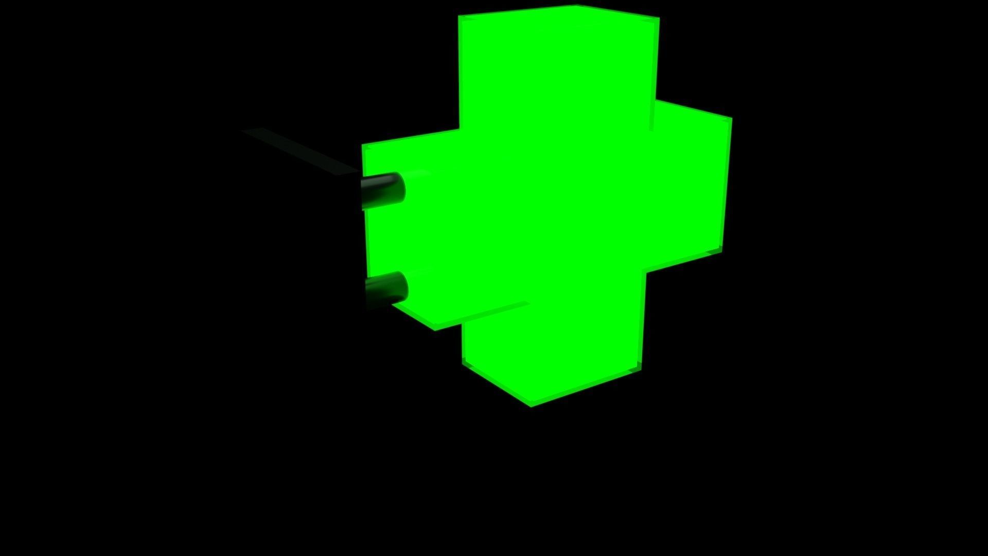 Illuminated Pharmacy Sign Board 3D model_6