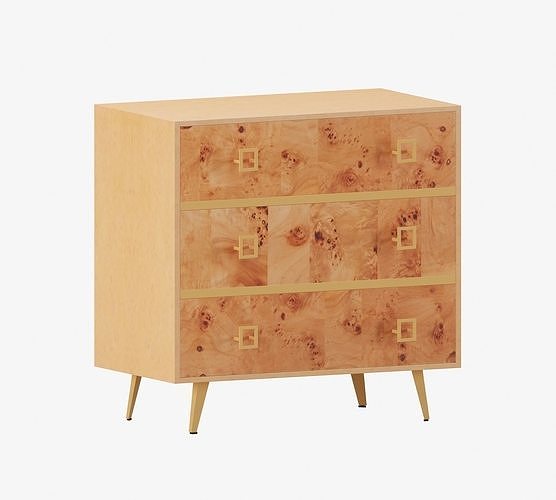 Katia 3 Drawer Chest CHS6413A 3D model