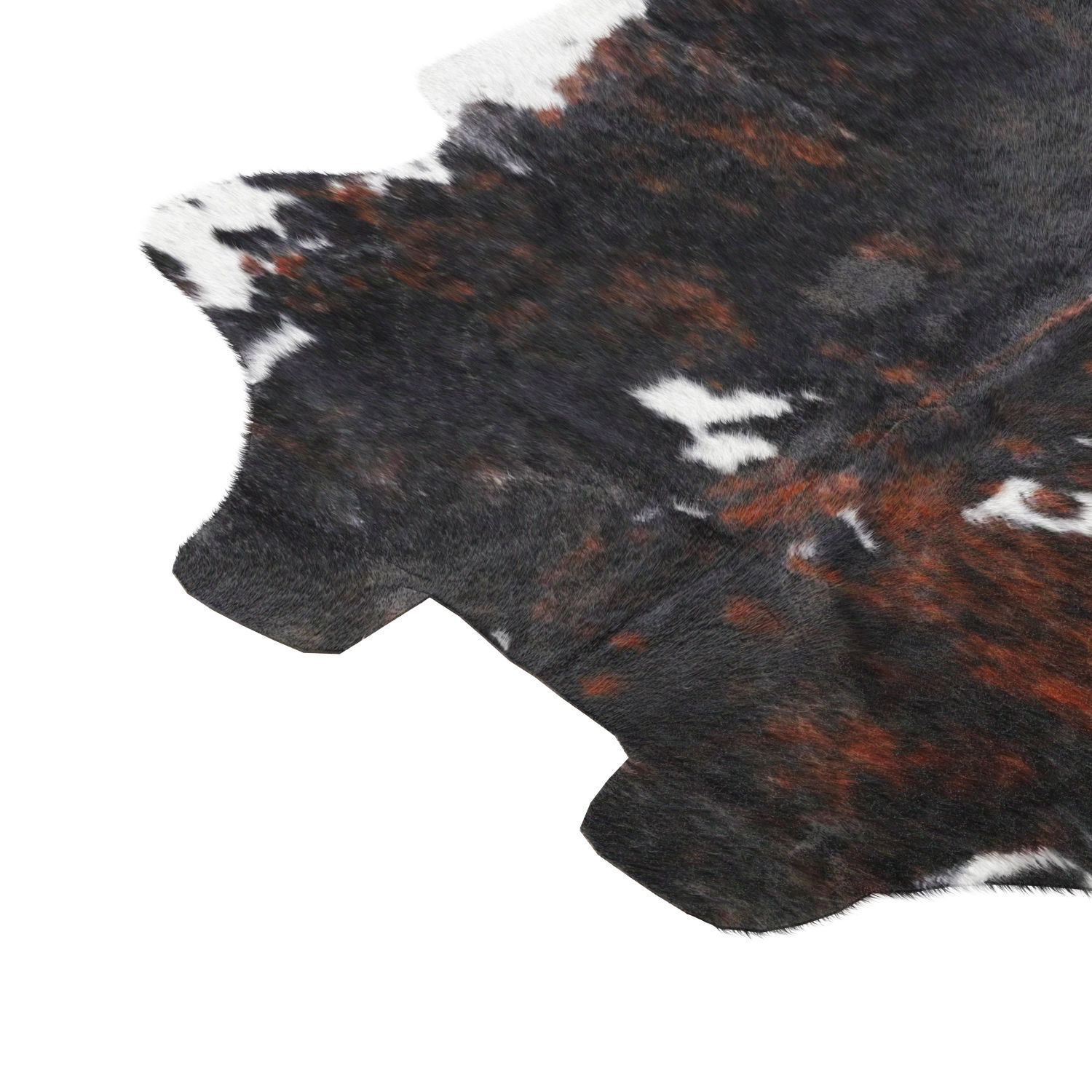 Tricolor Cowhide Rug A27079 3D model_3