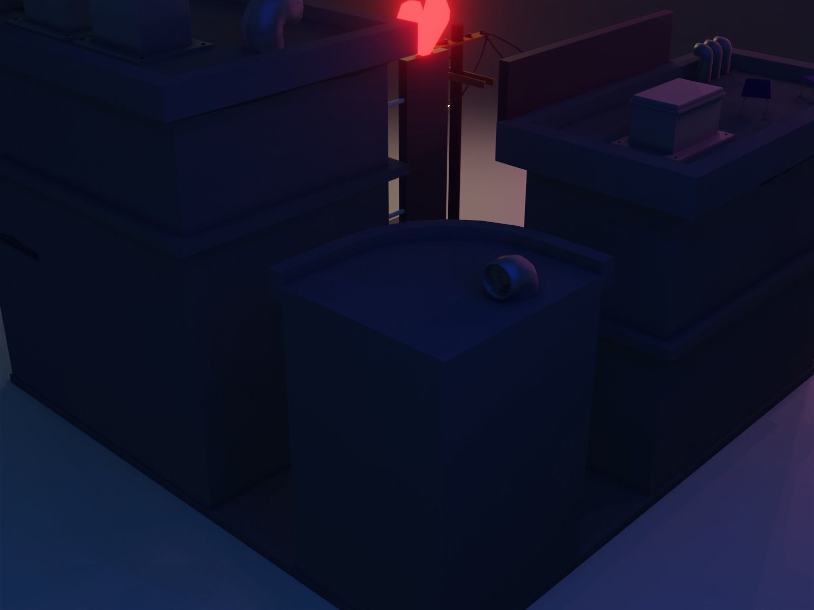 Cyberpunk city 3D model_5