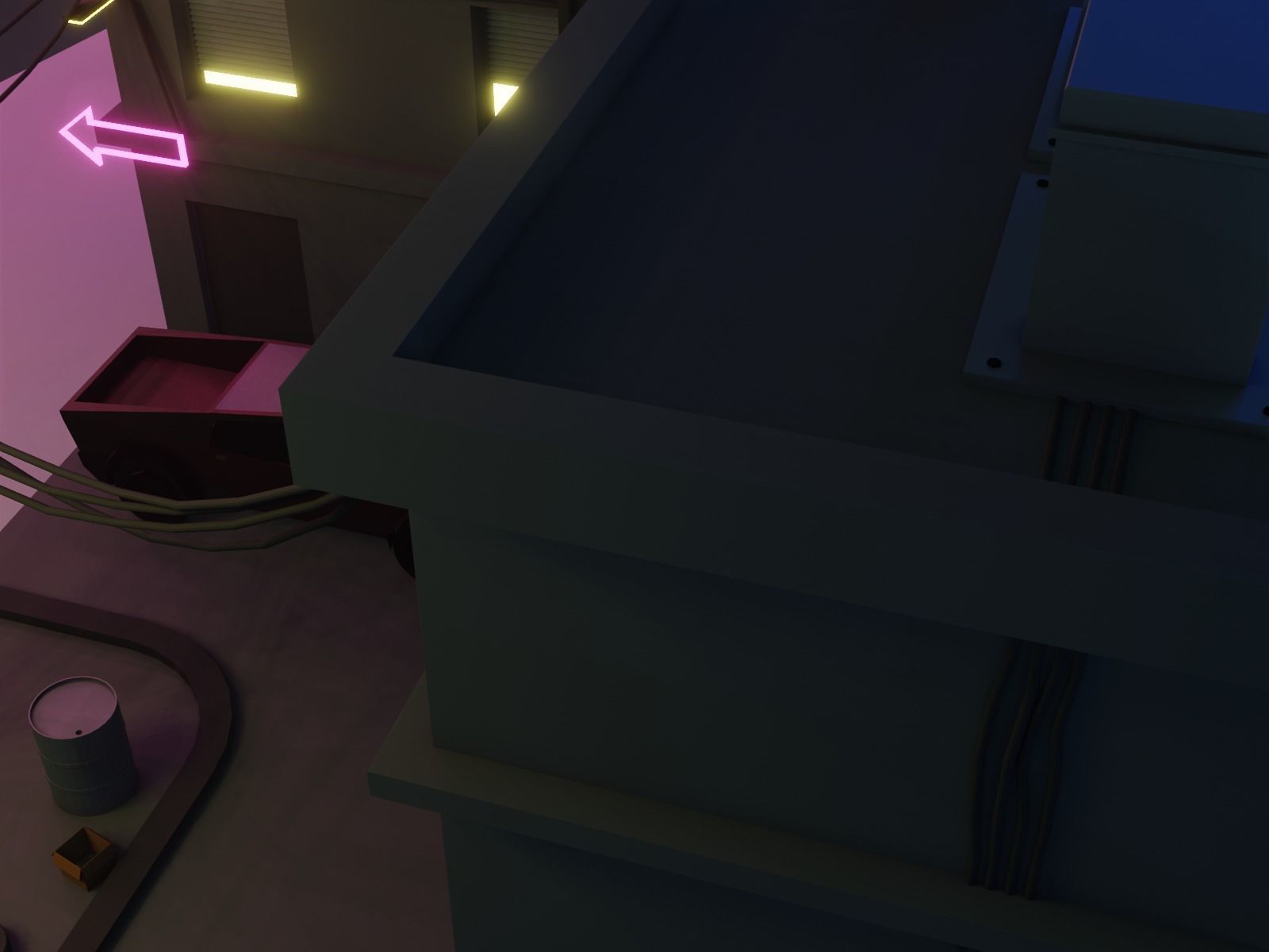 Cyberpunk city 3D model_7