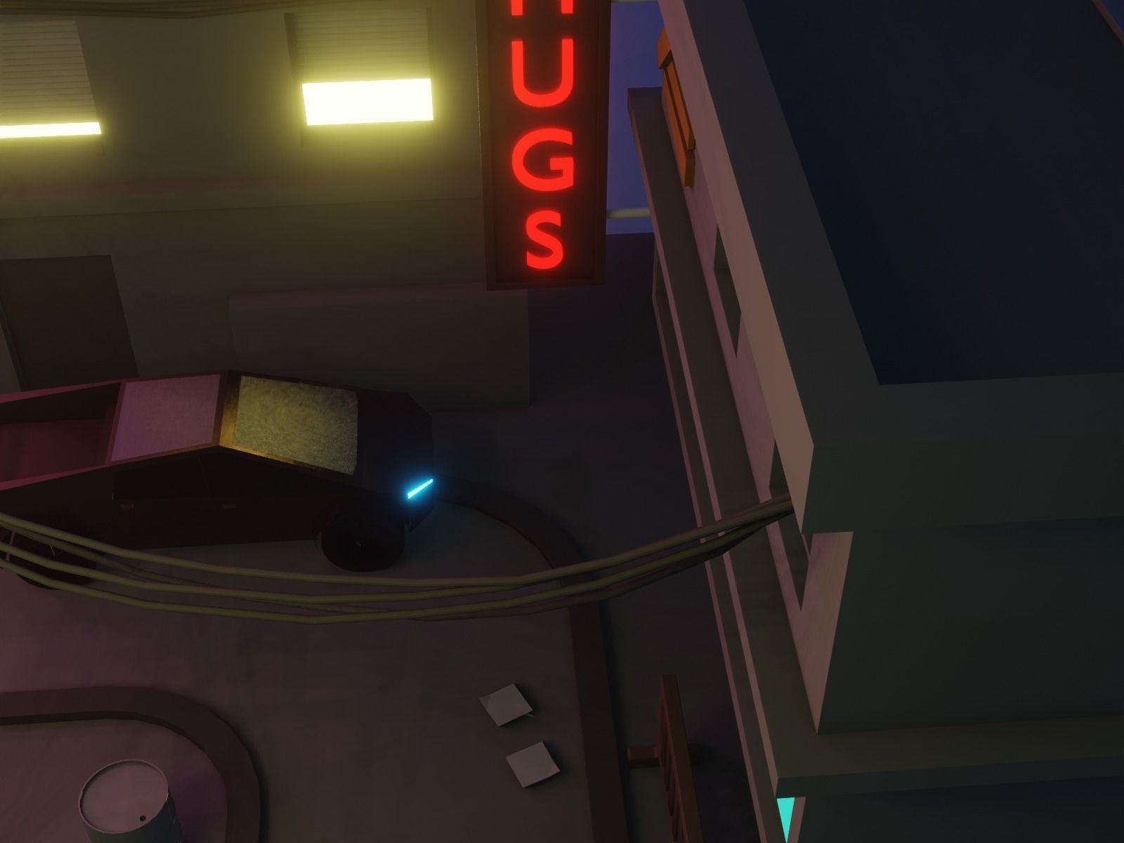 Cyberpunk city 3D model_8