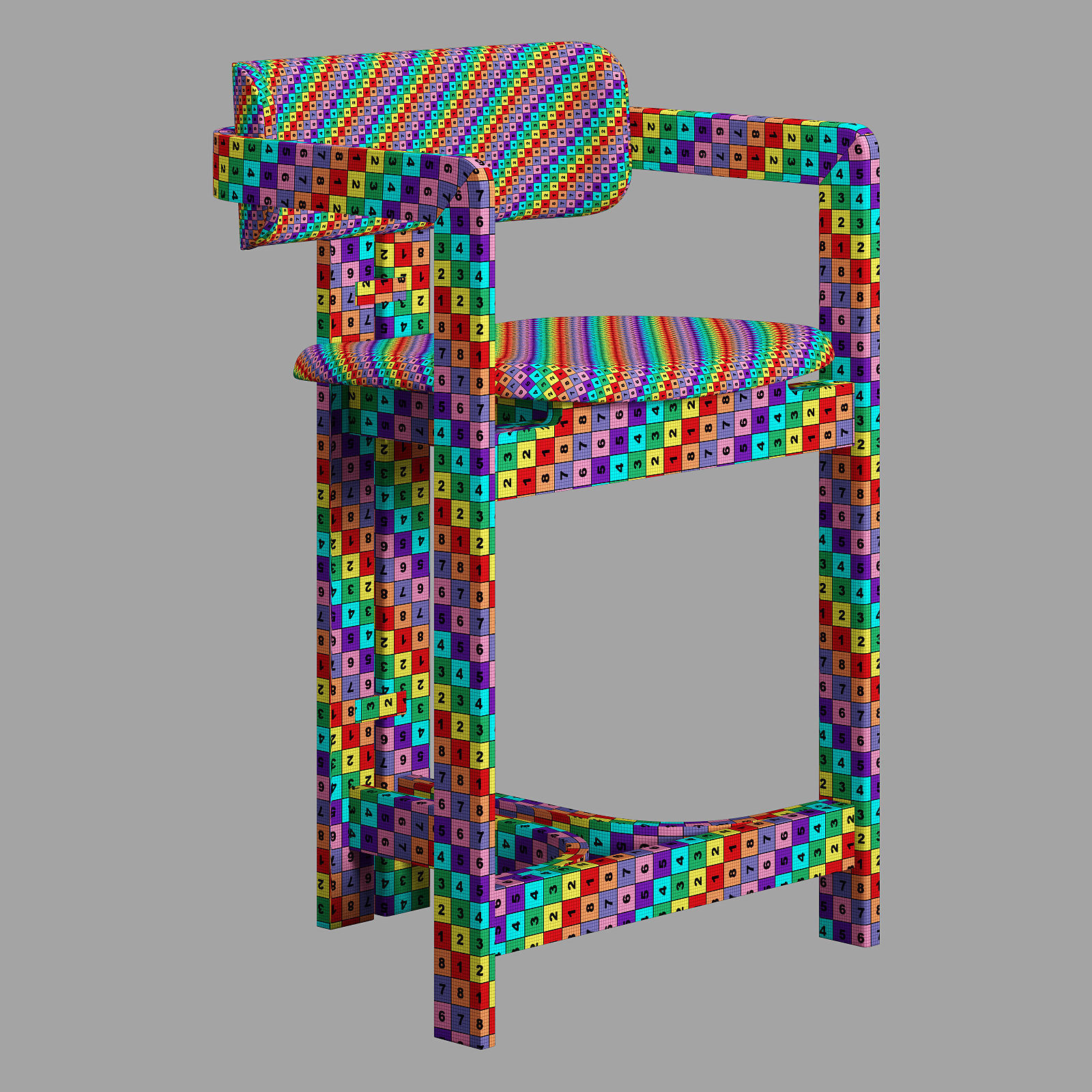 Gallotti and radice 0419 stool low 3D model_10