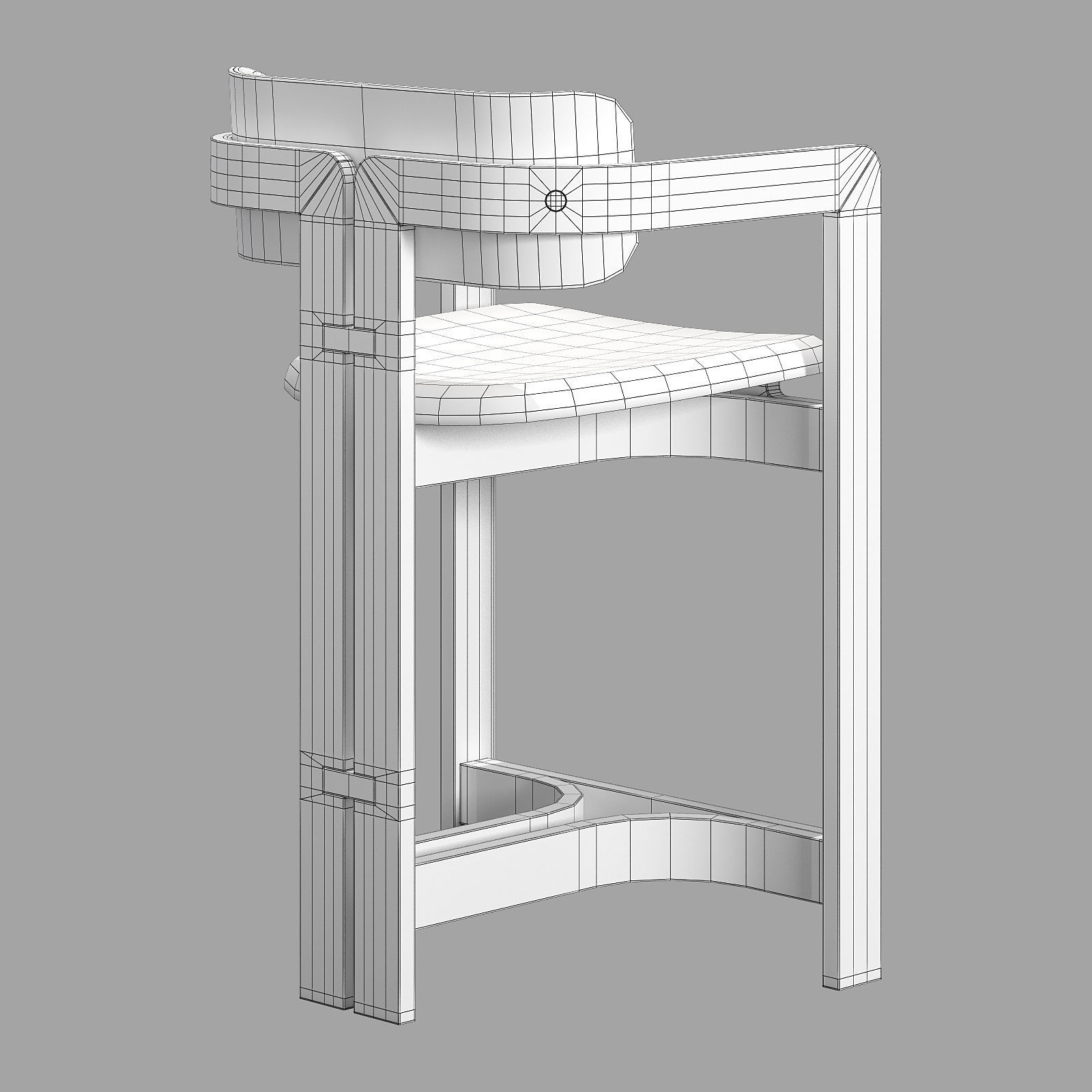 Gallotti and radice 0419 stool low 3D model_9