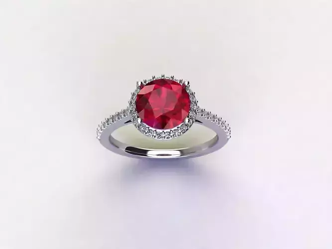 Ring with center stone and side stones