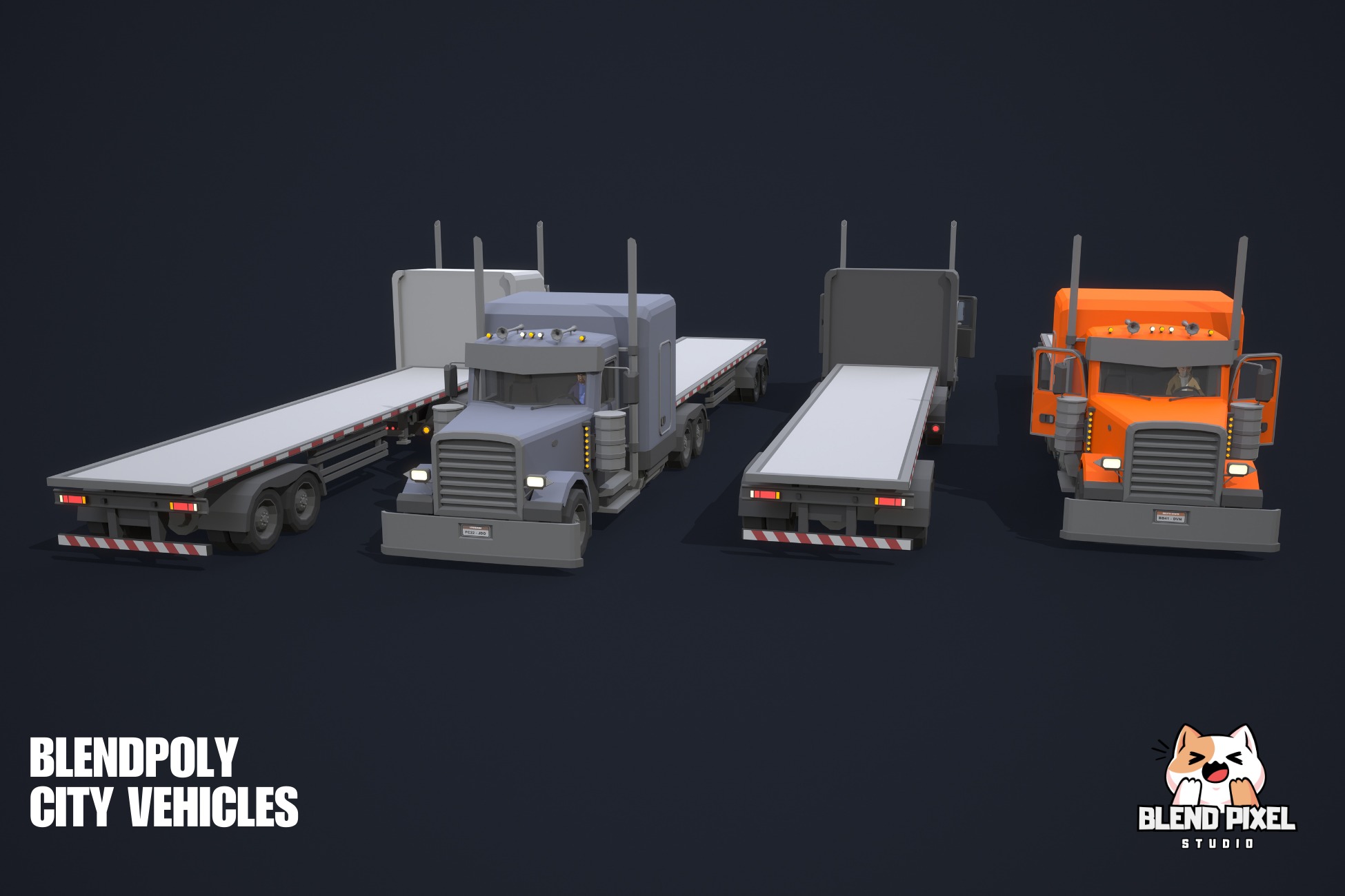BlendPoly City Vehicles - Low Poly Assets Low-poly 3D model_105
