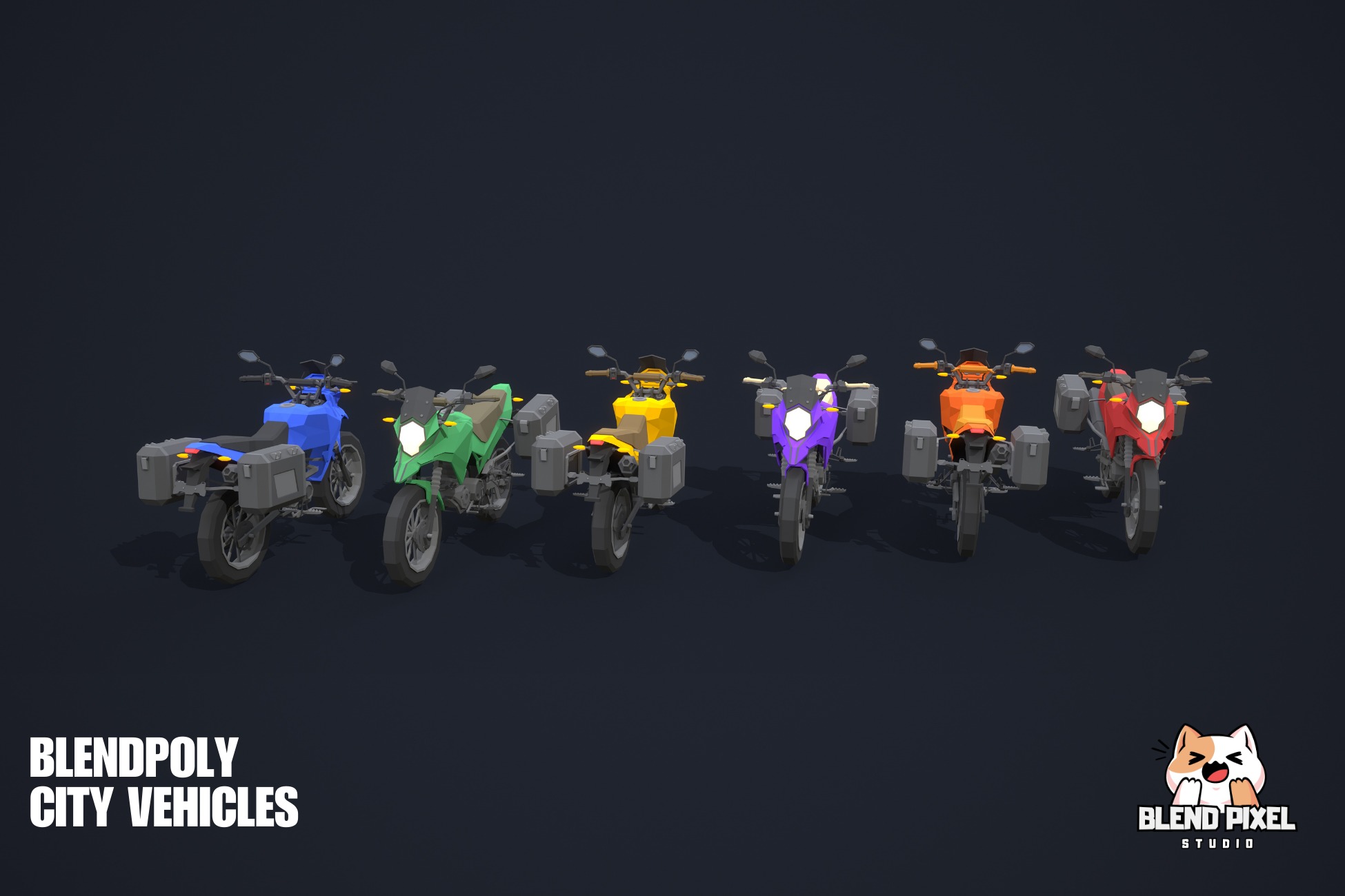 BlendPoly City Vehicles - Low Poly Assets Low-poly 3D model_44