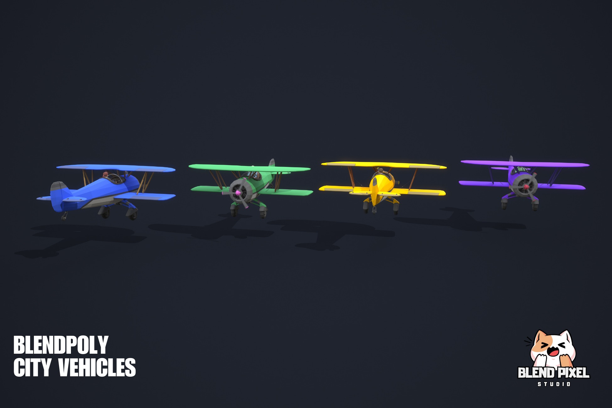 BlendPoly City Vehicles - Low Poly Assets Low-poly 3D model_24