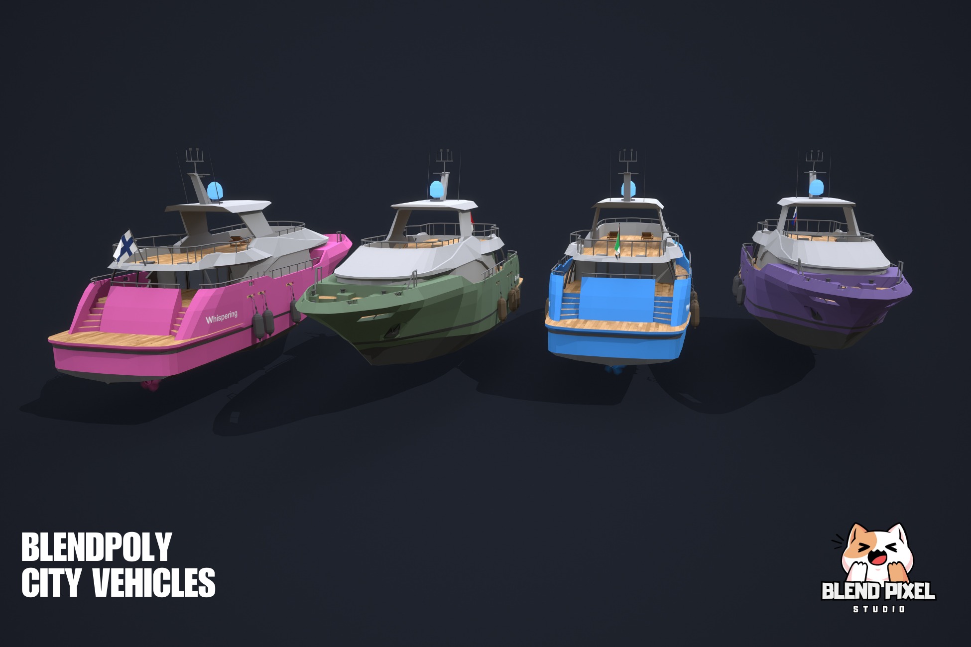 BlendPoly City Vehicles - Low Poly Assets Low-poly 3D model_126