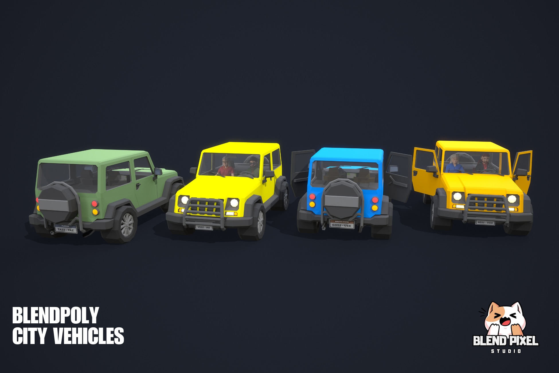 BlendPoly City Vehicles - Low Poly Assets Low-poly 3D model_59