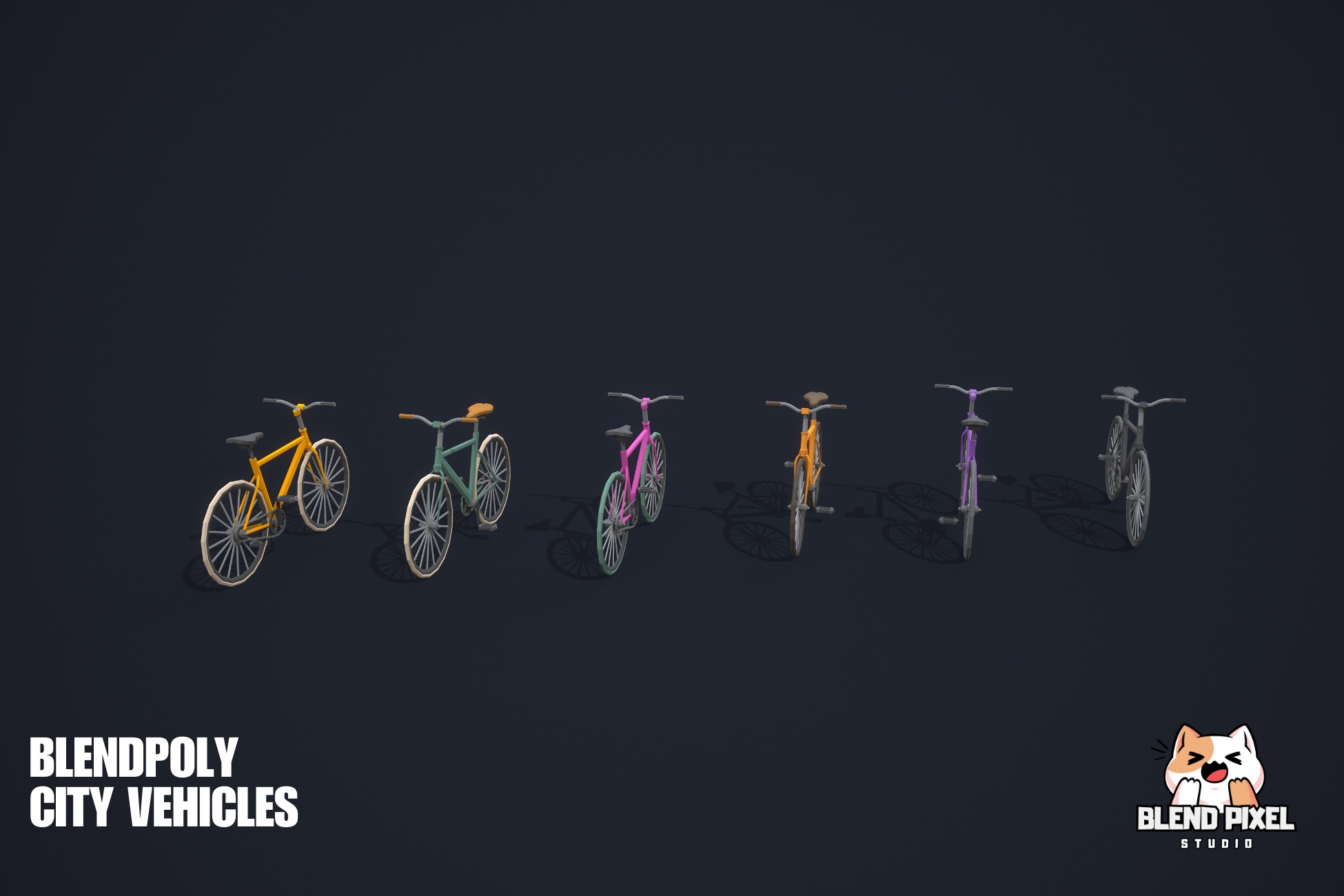 BlendPoly City Vehicles - Low Poly Assets Low-poly 3D model_33
