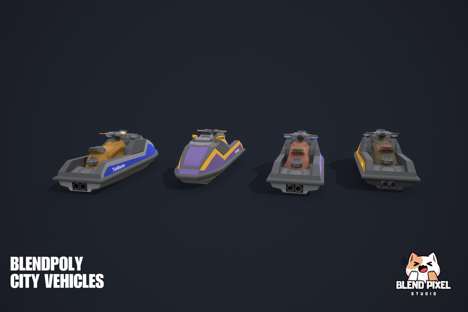 BlendPoly City Vehicles - Low Poly Assets Low-poly 3D model_114