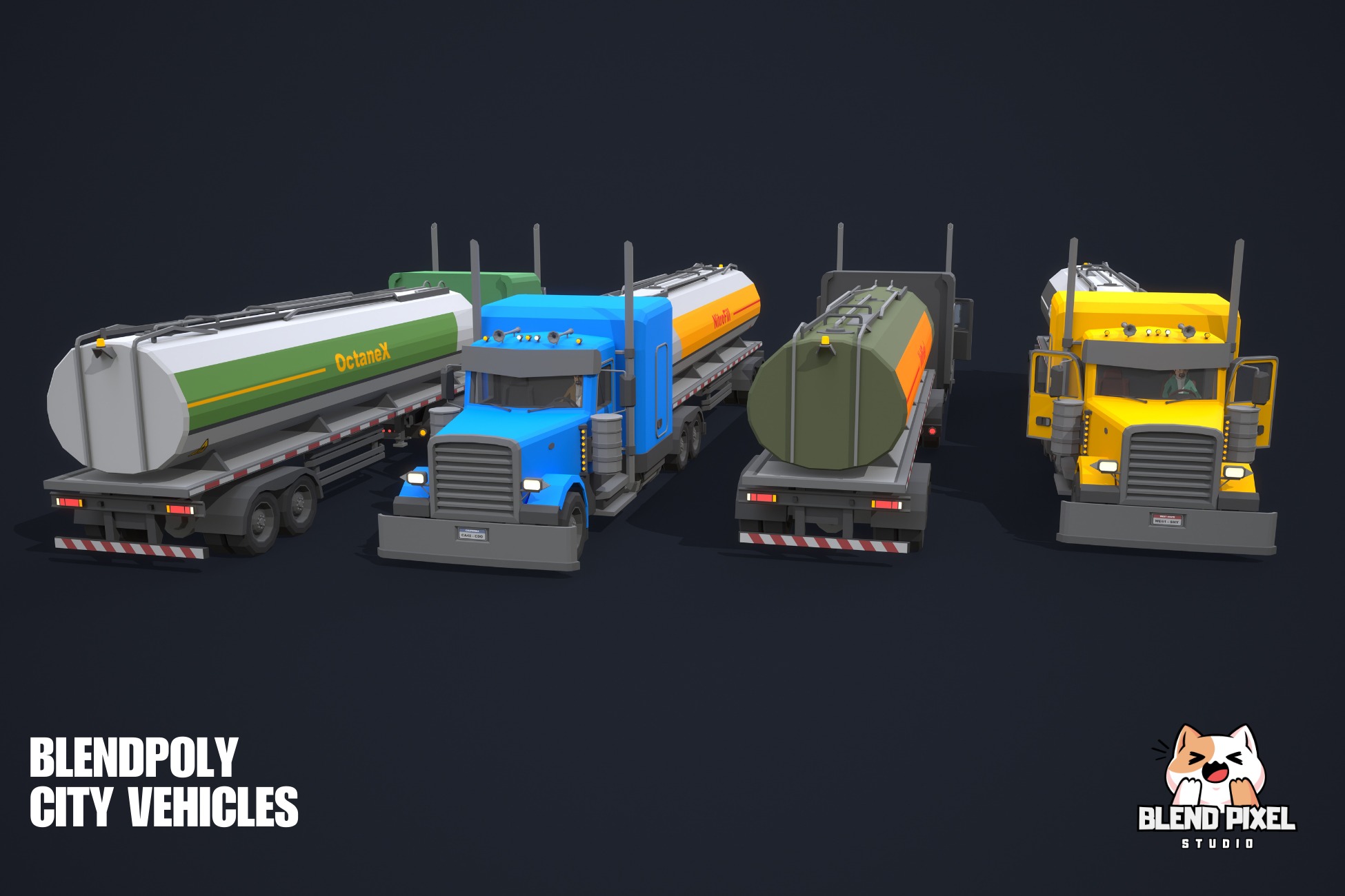 BlendPoly City Vehicles - Low Poly Assets Low-poly 3D model_109