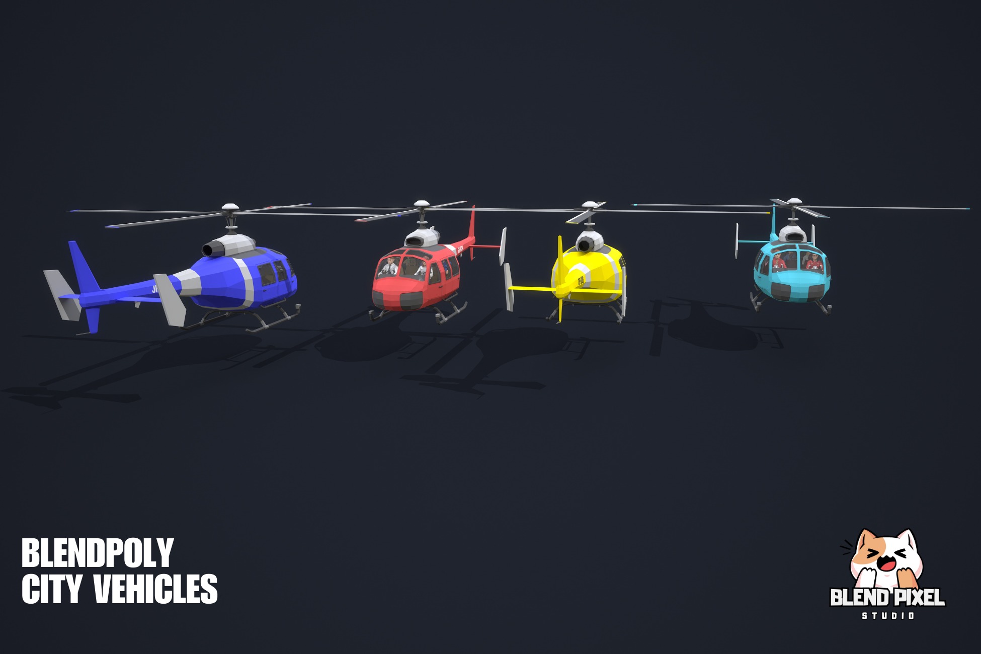 BlendPoly City Vehicles - Low Poly Assets Low-poly 3D model_20