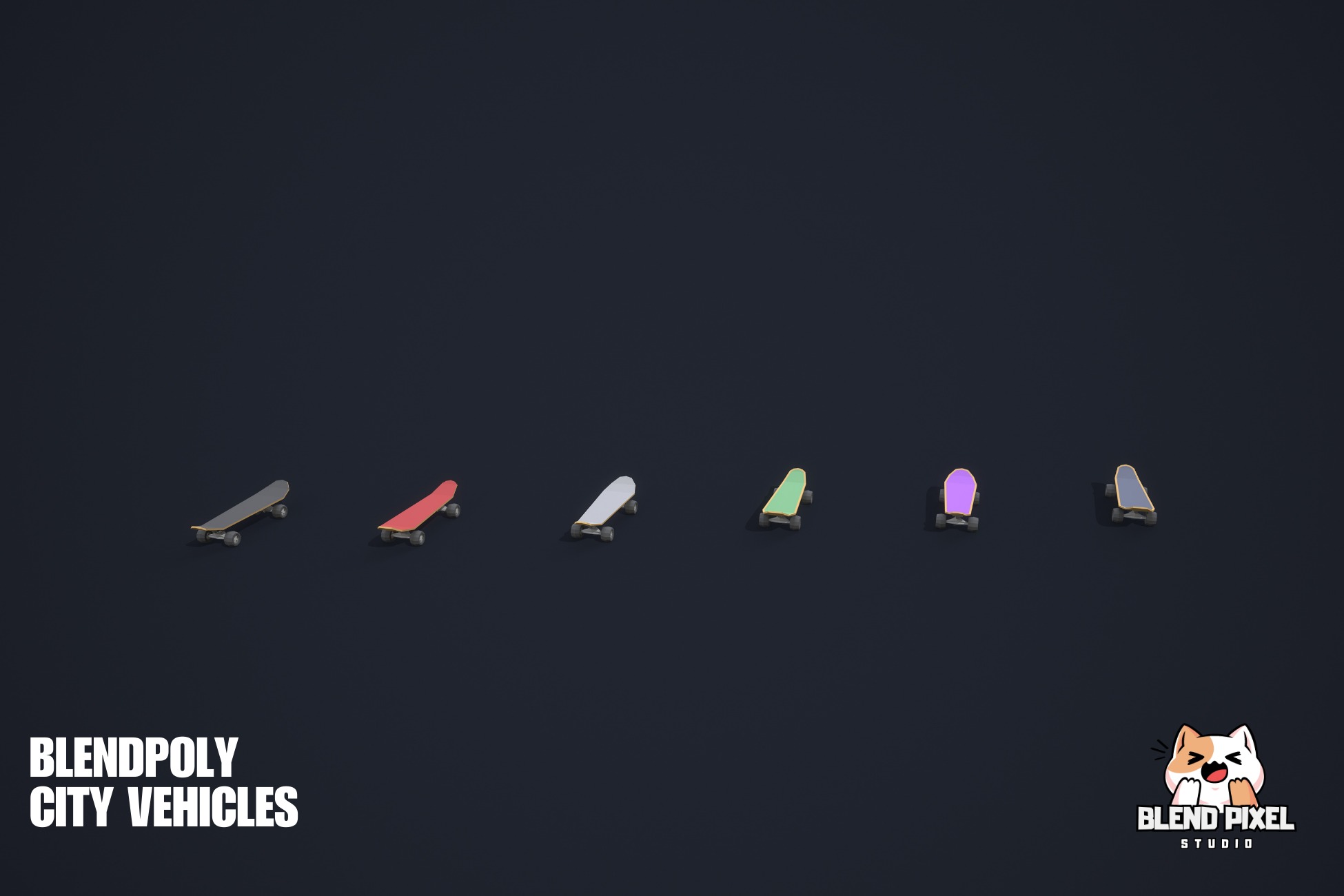 BlendPoly City Vehicles - Low Poly Assets Low-poly 3D model_41