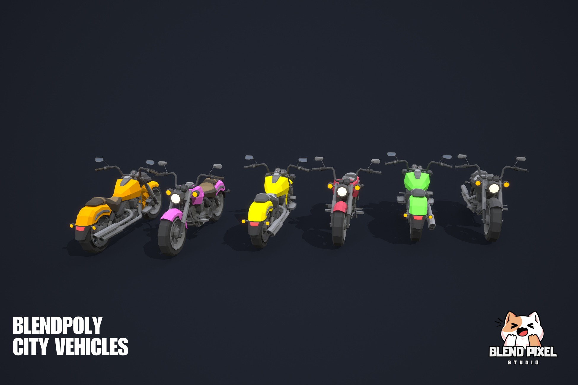 BlendPoly City Vehicles - Low Poly Assets Low-poly 3D model_36