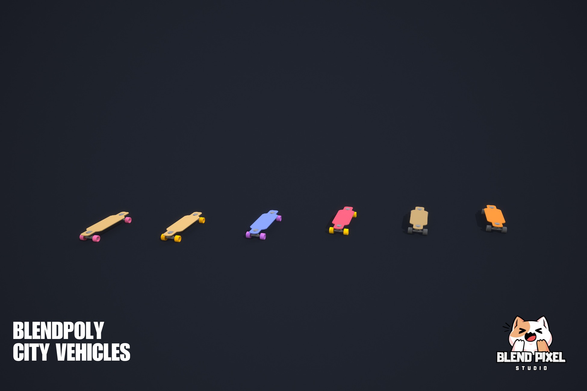 BlendPoly City Vehicles - Low Poly Assets Low-poly 3D model_43