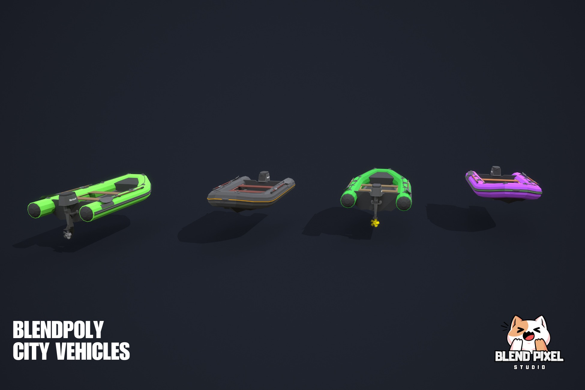 BlendPoly City Vehicles - Low Poly Assets Low-poly 3D model_27