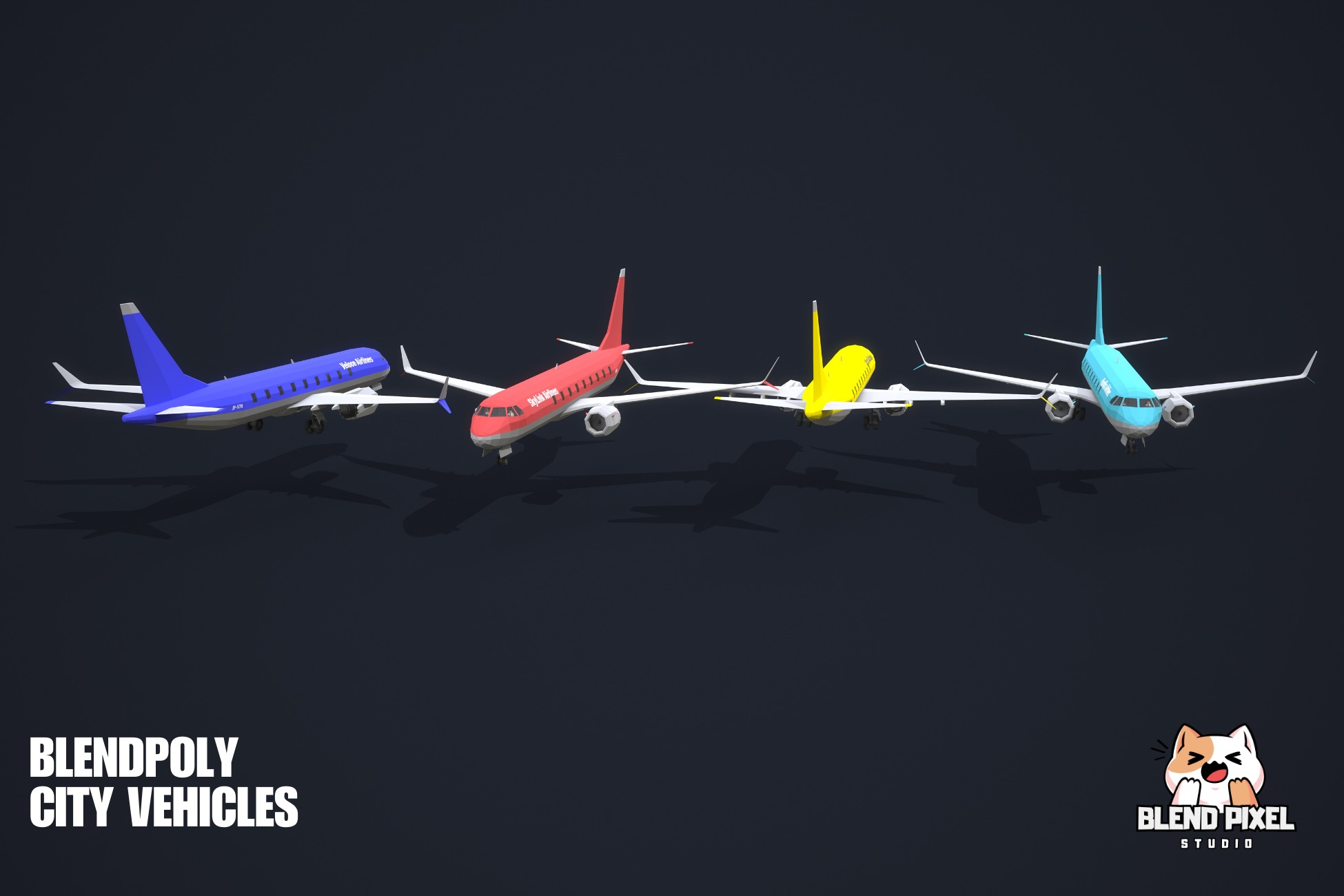 BlendPoly City Vehicles - Low Poly Assets Low-poly 3D model_123