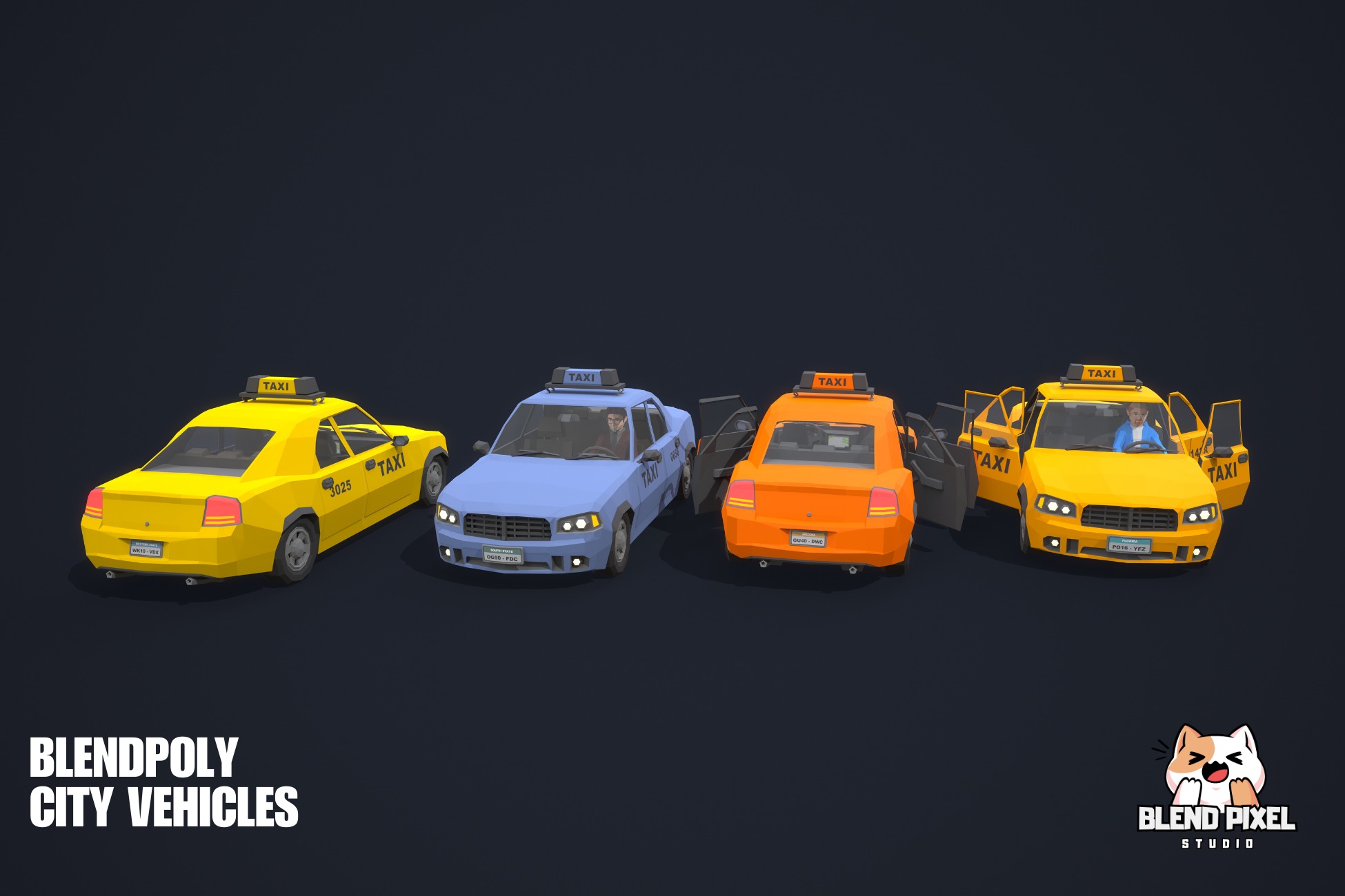 BlendPoly City Vehicles - Low Poly Assets Low-poly 3D model_63