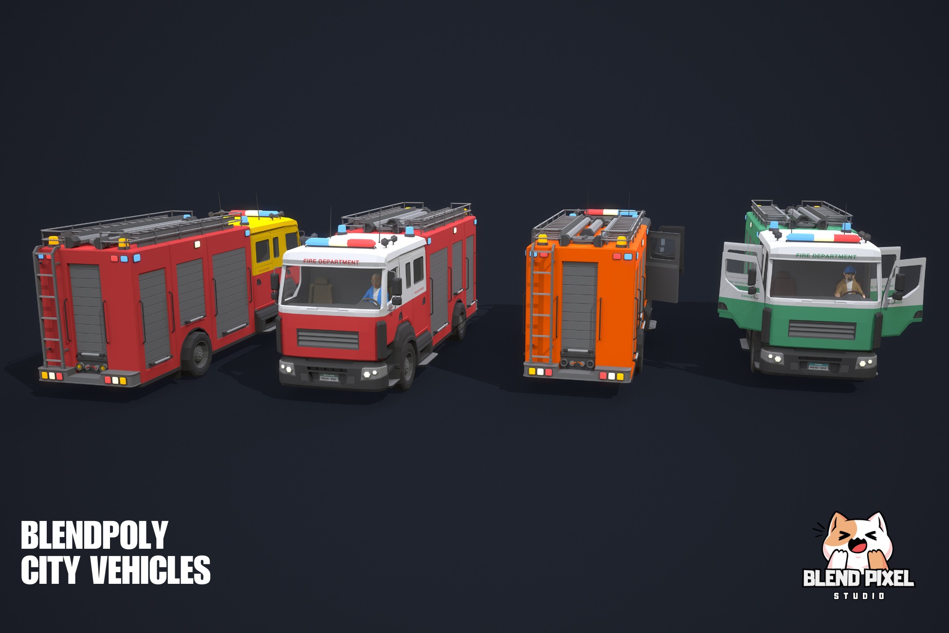 BlendPoly City Vehicles - Low Poly Assets Low-poly 3D model_73