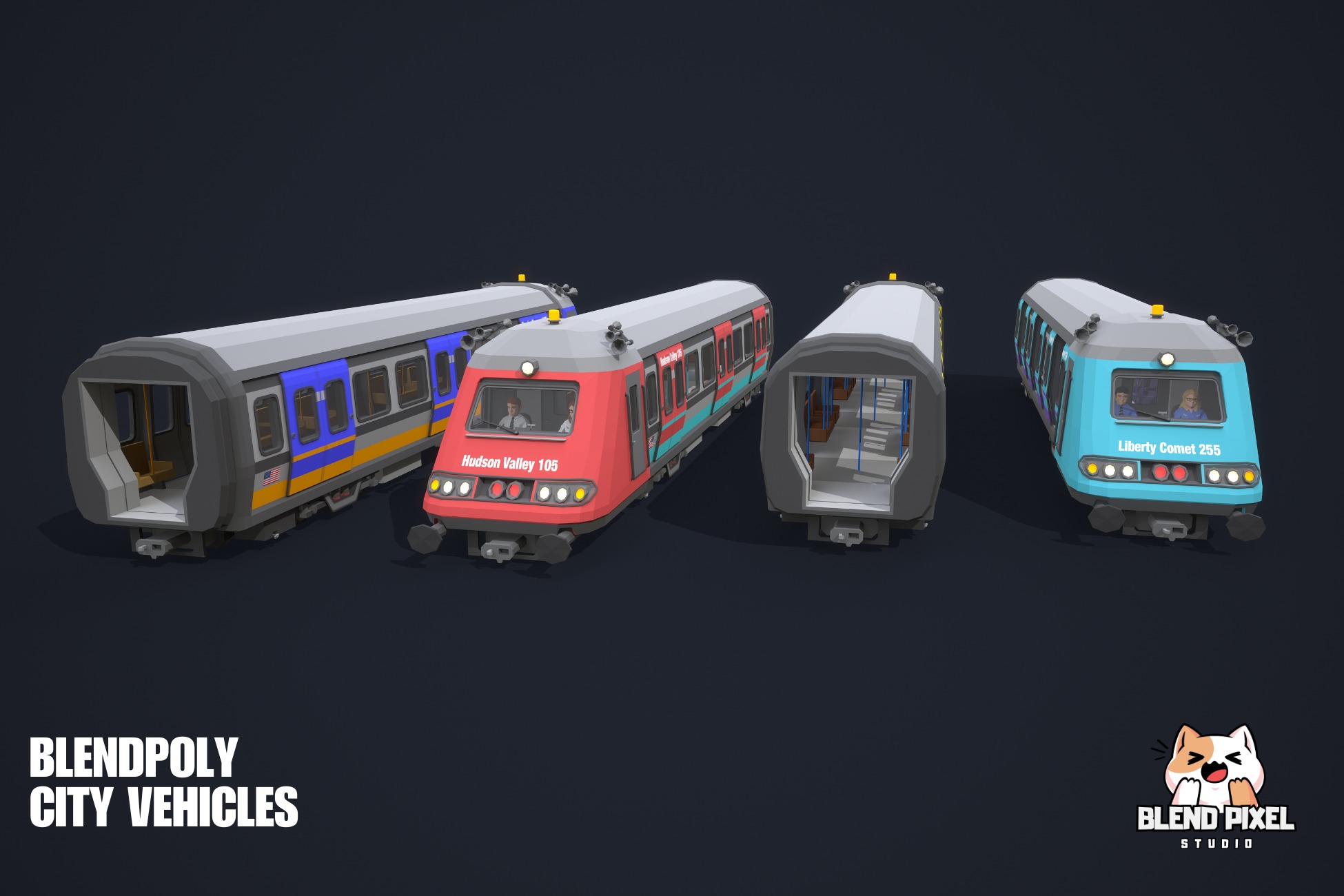 BlendPoly City Vehicles - Low Poly Assets Low-poly 3D model_29