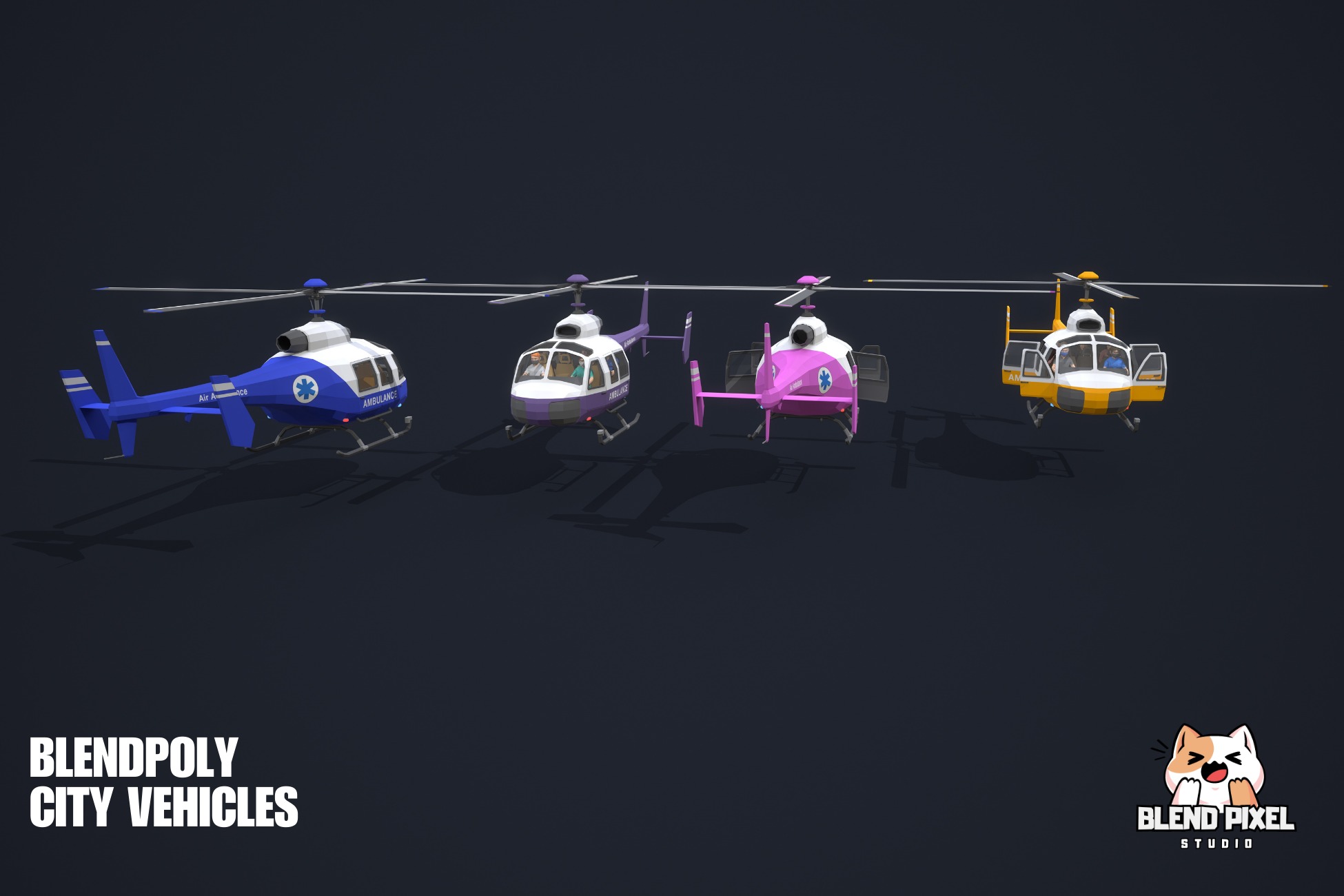 BlendPoly City Vehicles - Low Poly Assets Low-poly 3D model_99
