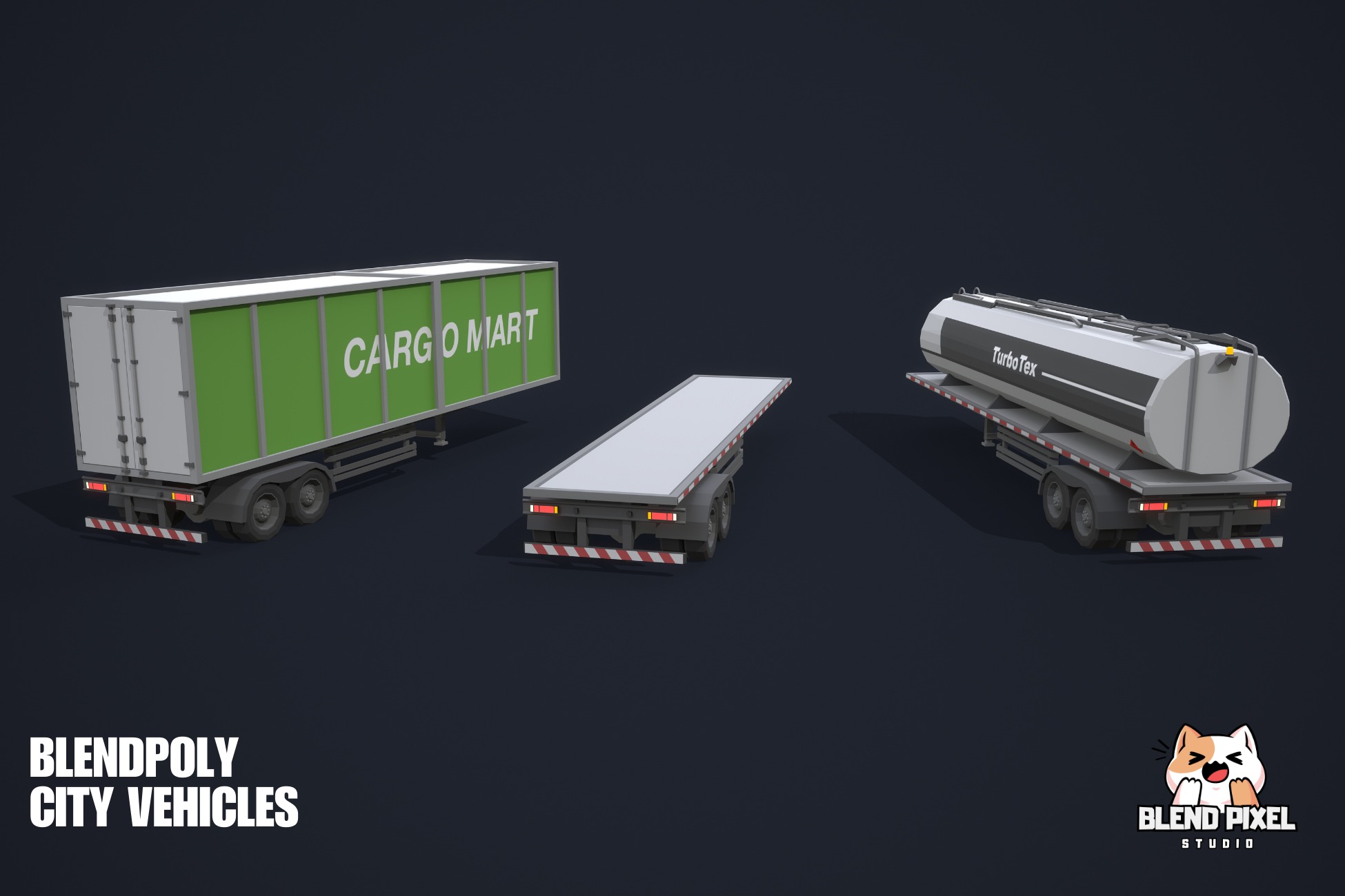 BlendPoly City Vehicles - Low Poly Assets Low-poly 3D model_113