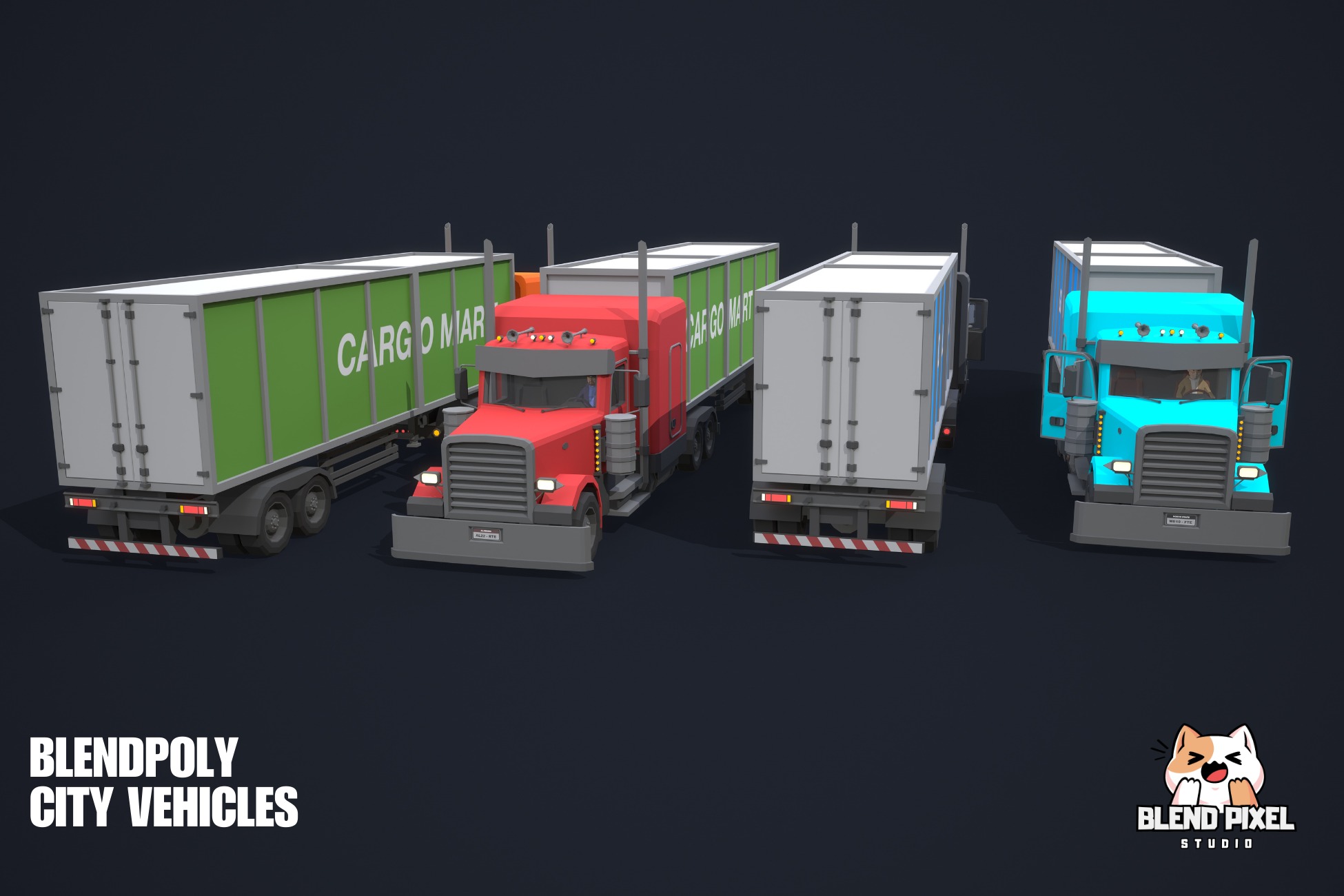 BlendPoly City Vehicles - Low Poly Assets Low-poly 3D model_89