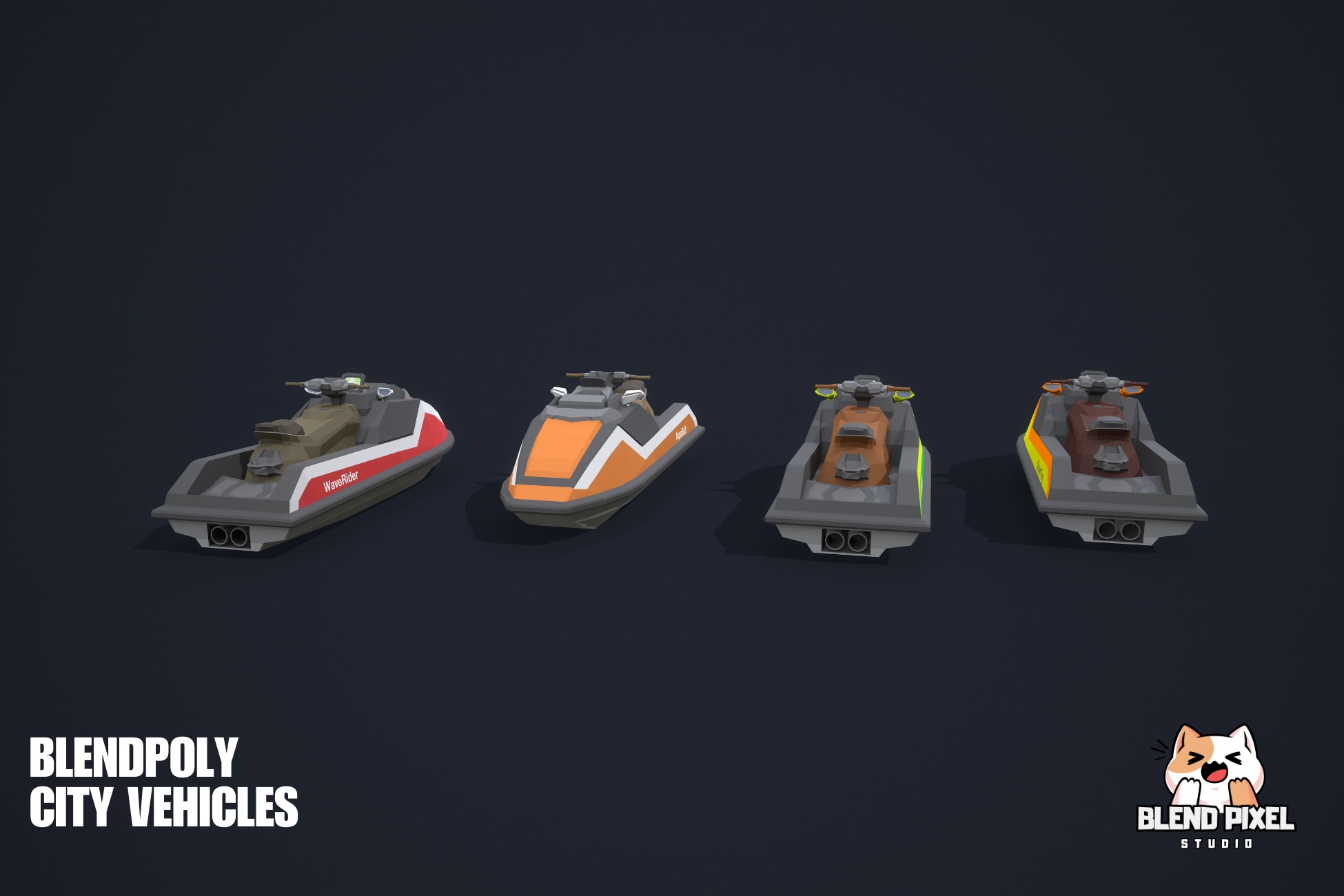 BlendPoly City Vehicles - Low Poly Assets Low-poly 3D model_115