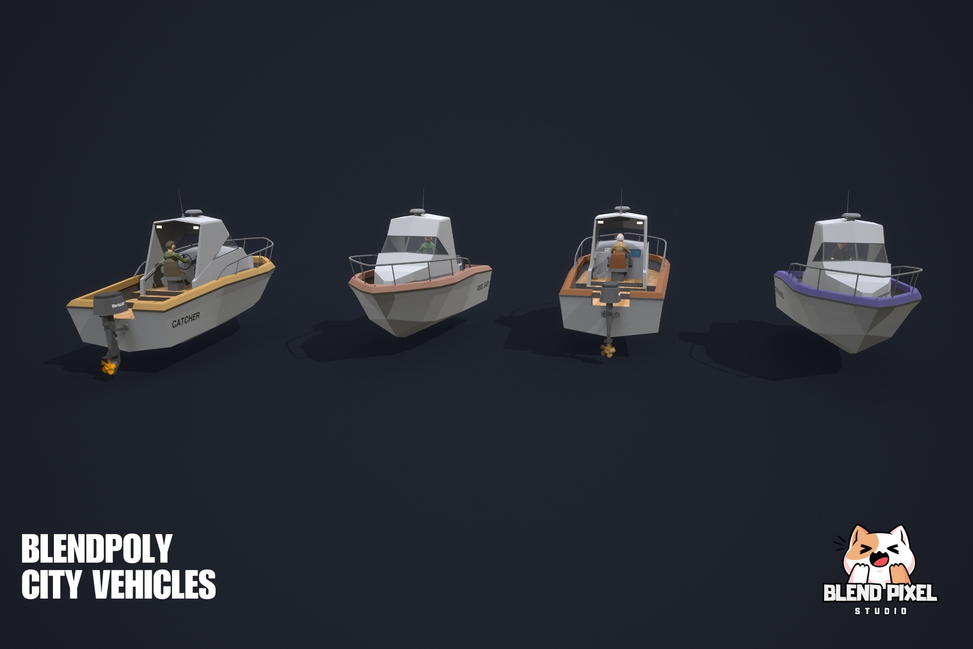 BlendPoly City Vehicles - Low Poly Assets Low-poly 3D model_90