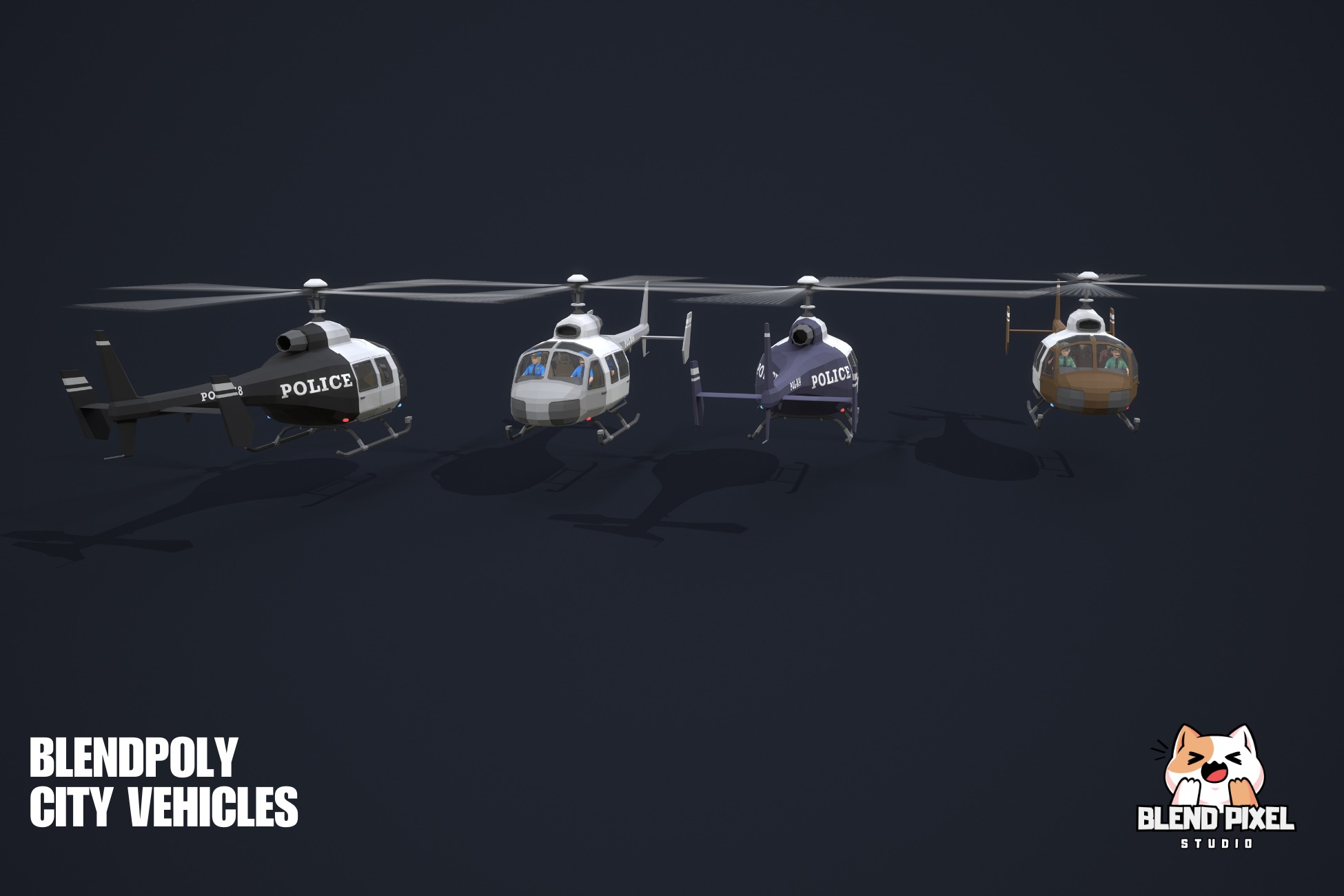 BlendPoly City Vehicles - Low Poly Assets Low-poly 3D model_96