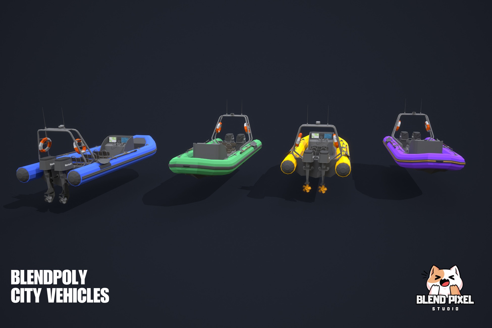 BlendPoly City Vehicles - Low Poly Assets Low-poly 3D model_97