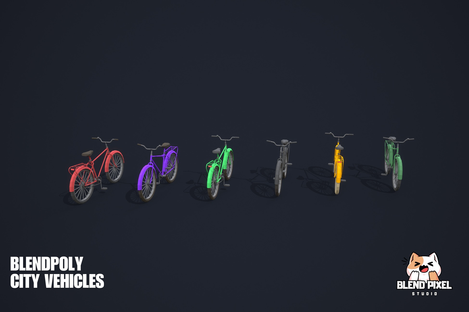 BlendPoly City Vehicles - Low Poly Assets Low-poly 3D model_42