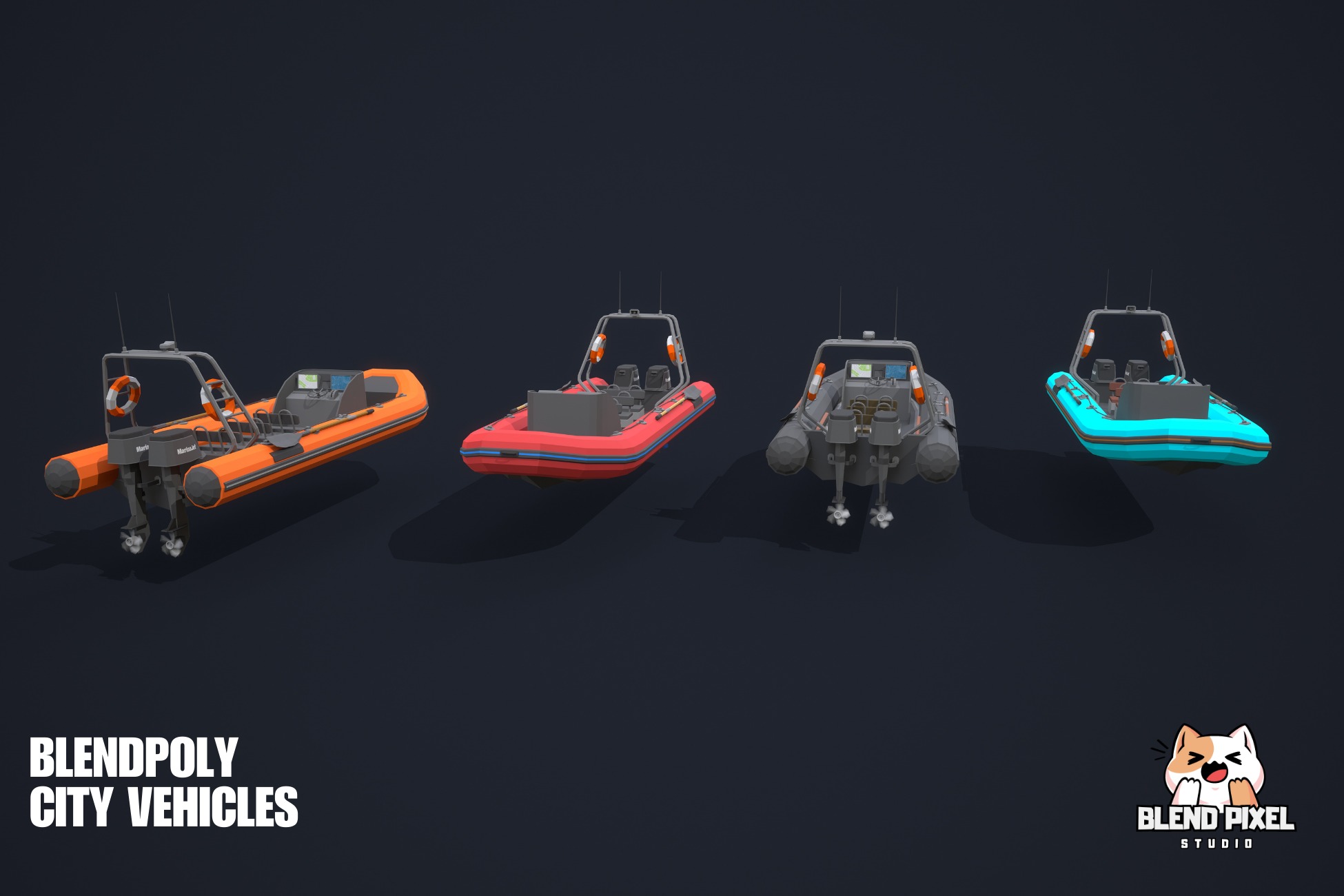 BlendPoly City Vehicles - Low Poly Assets Low-poly 3D model_98