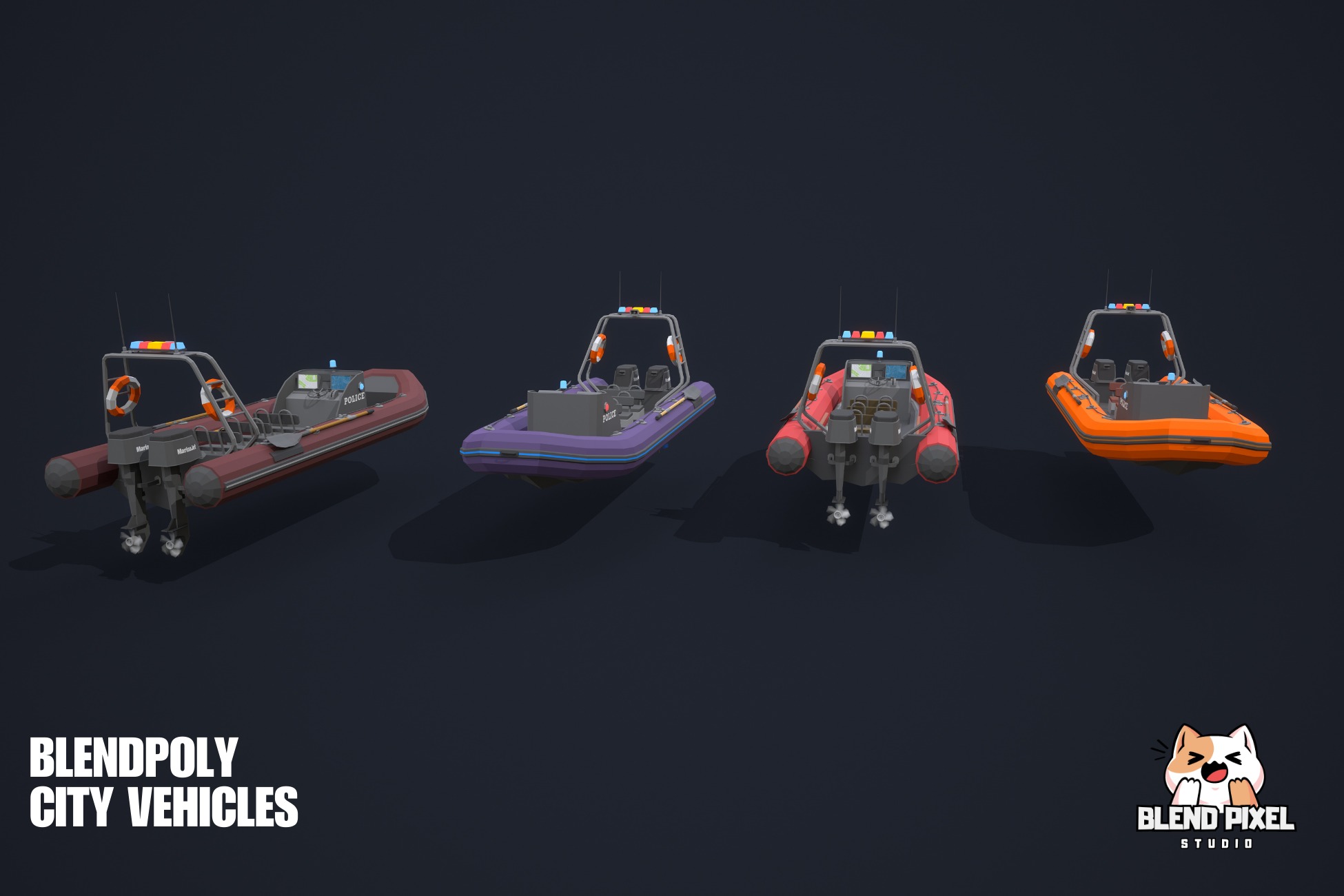 BlendPoly City Vehicles - Low Poly Assets Low-poly 3D model_112