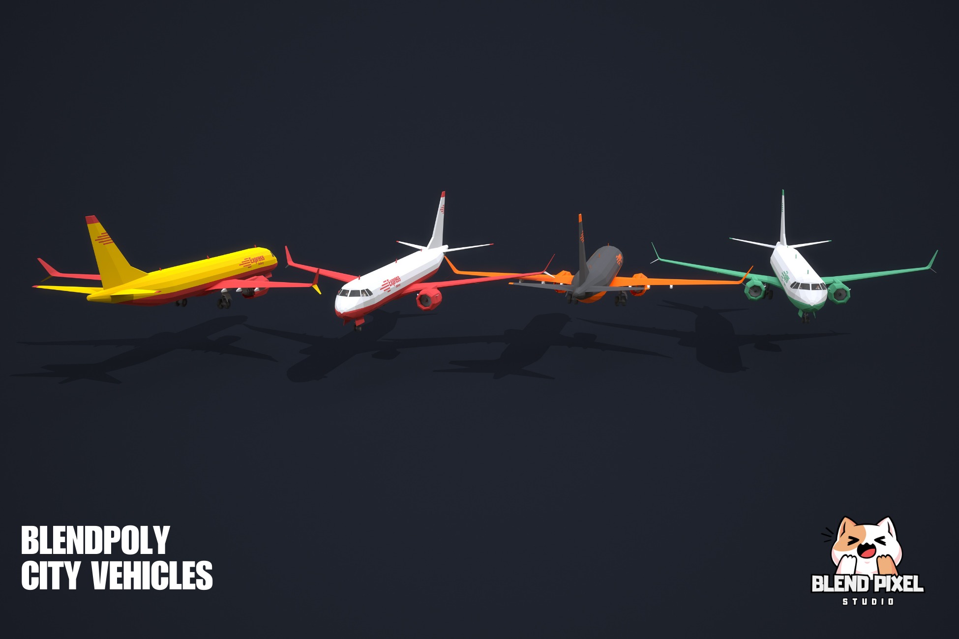 BlendPoly City Vehicles - Low Poly Assets Low-poly 3D model_117