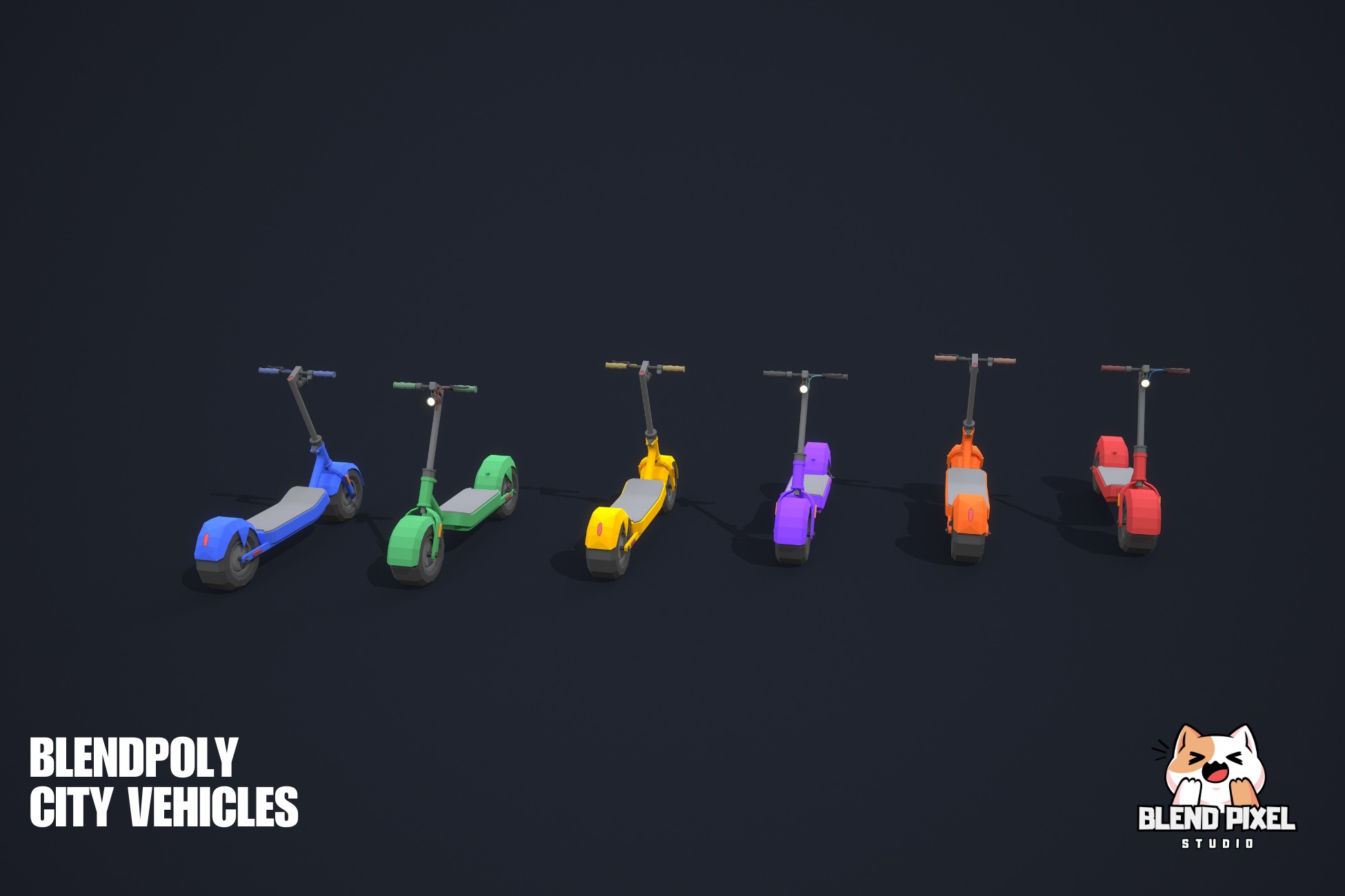 BlendPoly City Vehicles - Low Poly Assets Low-poly 3D model_37