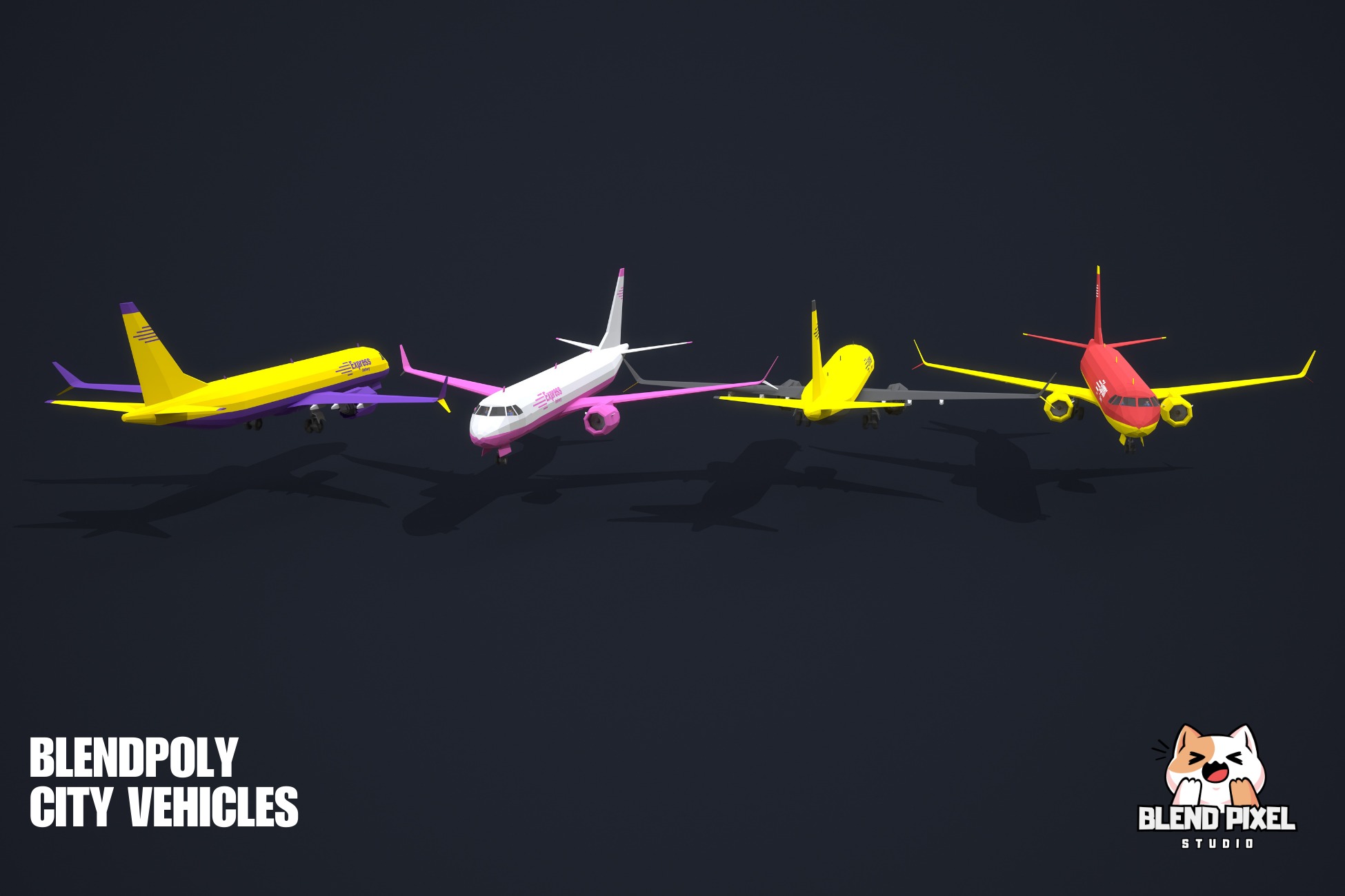 BlendPoly City Vehicles - Low Poly Assets Low-poly 3D model_116