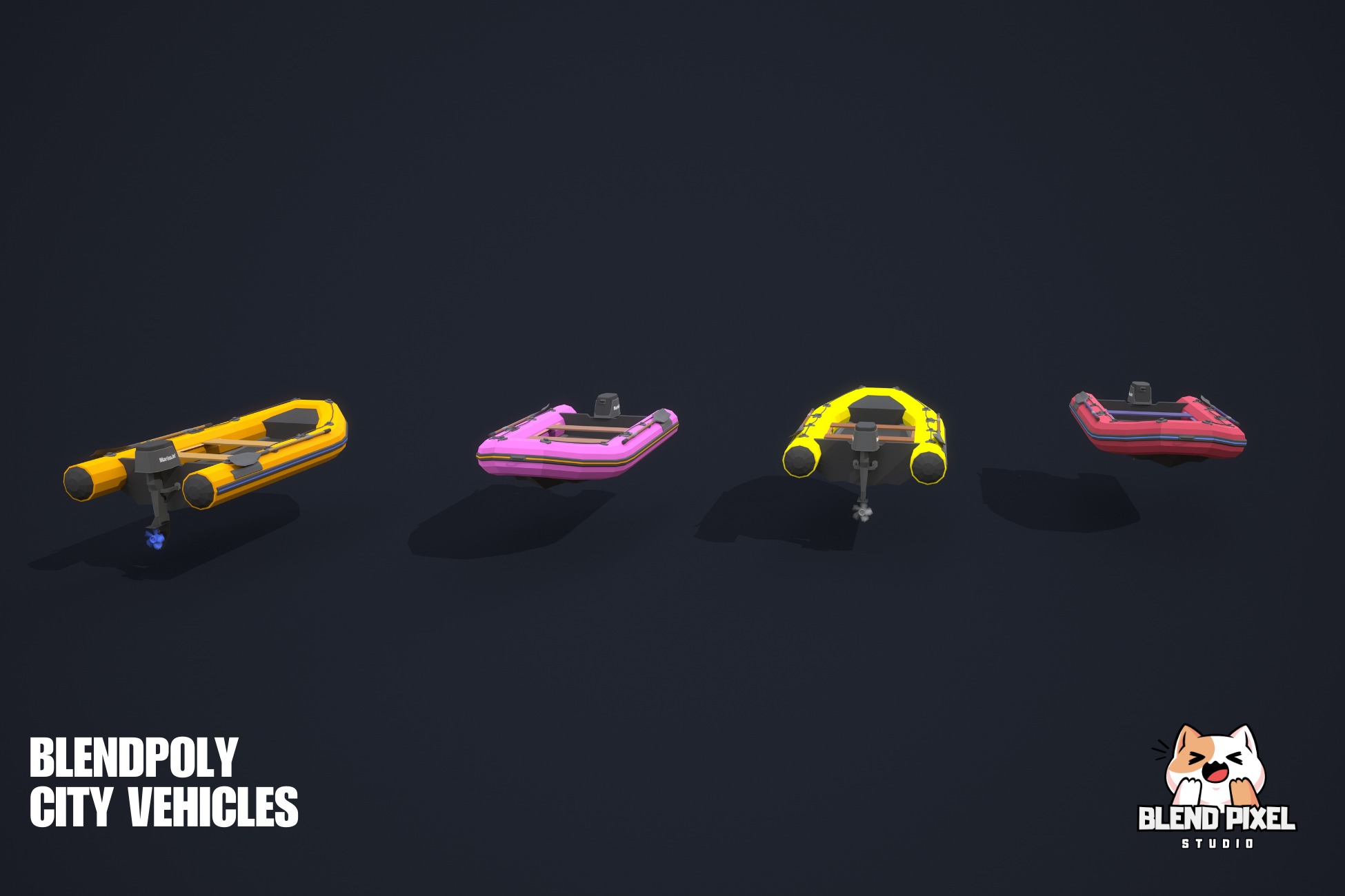 BlendPoly City Vehicles - Low Poly Assets Low-poly 3D model_28