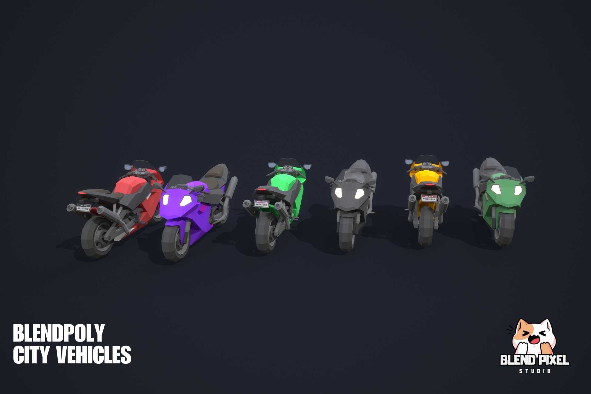 BlendPoly City Vehicles - Low Poly Assets Low-poly 3D model_39