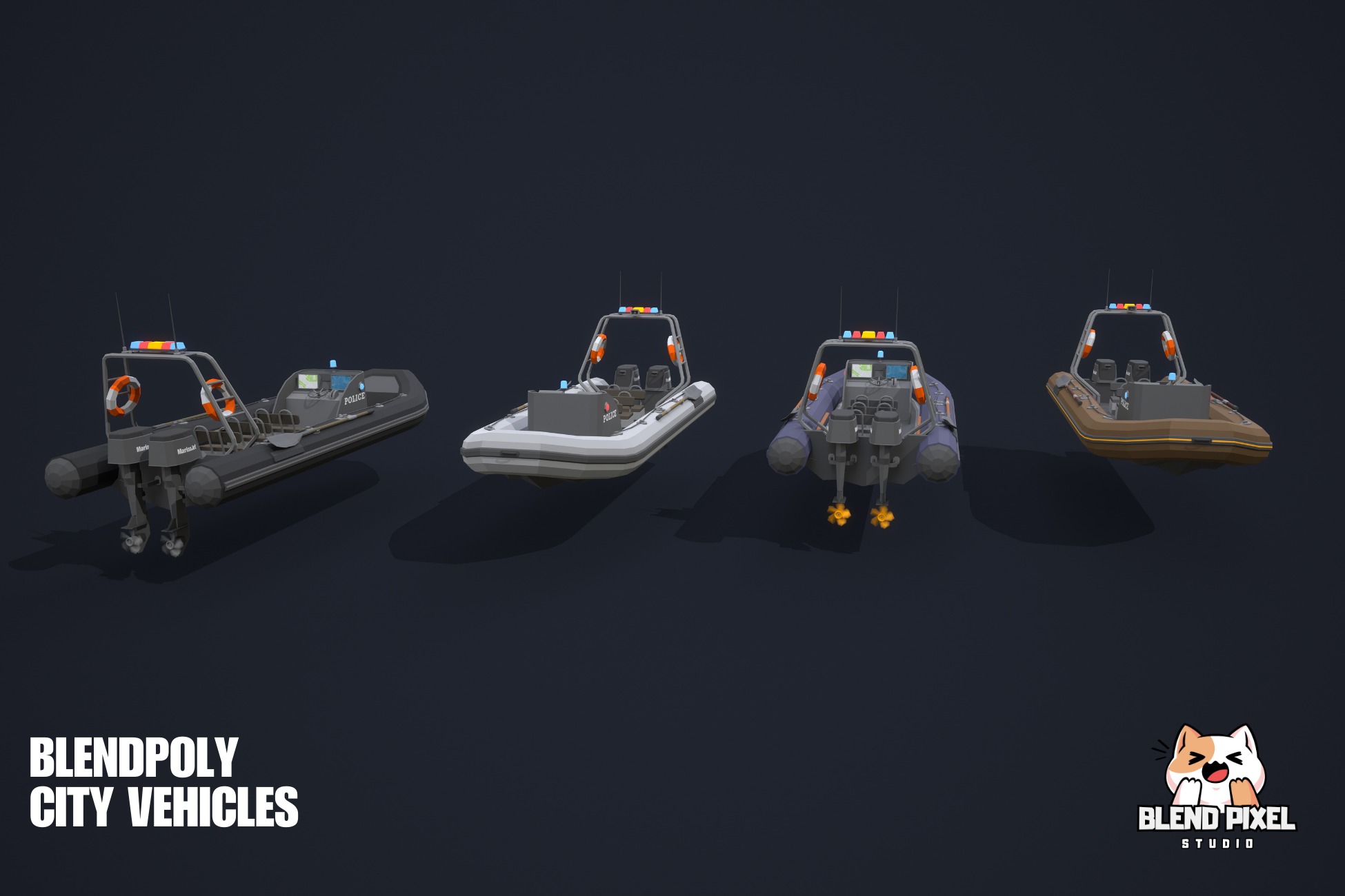 BlendPoly City Vehicles - Low Poly Assets Low-poly 3D model_111