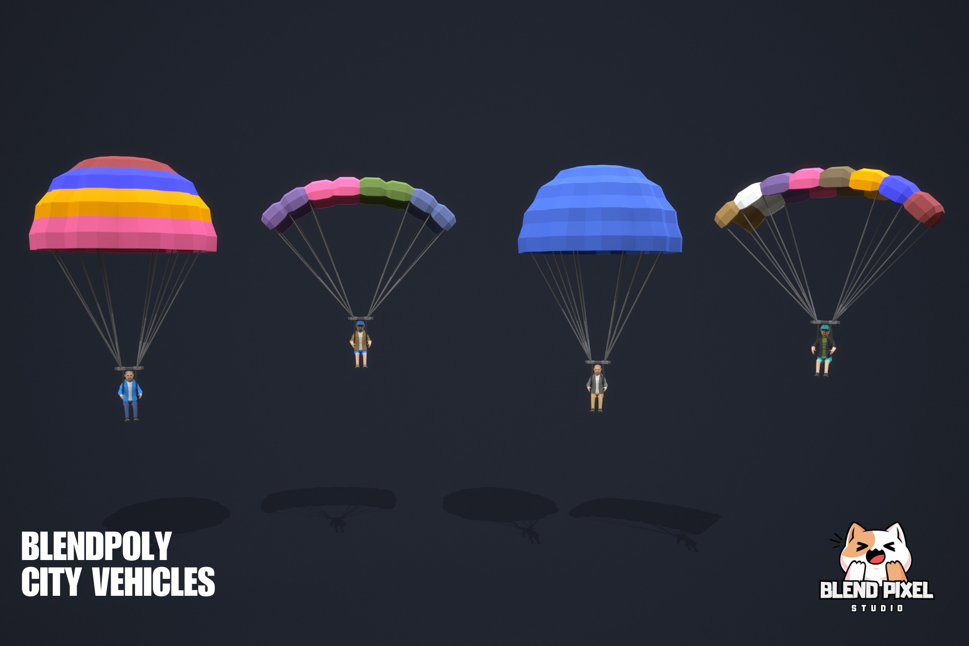BlendPoly City Vehicles - Low Poly Assets Low-poly 3D model_19