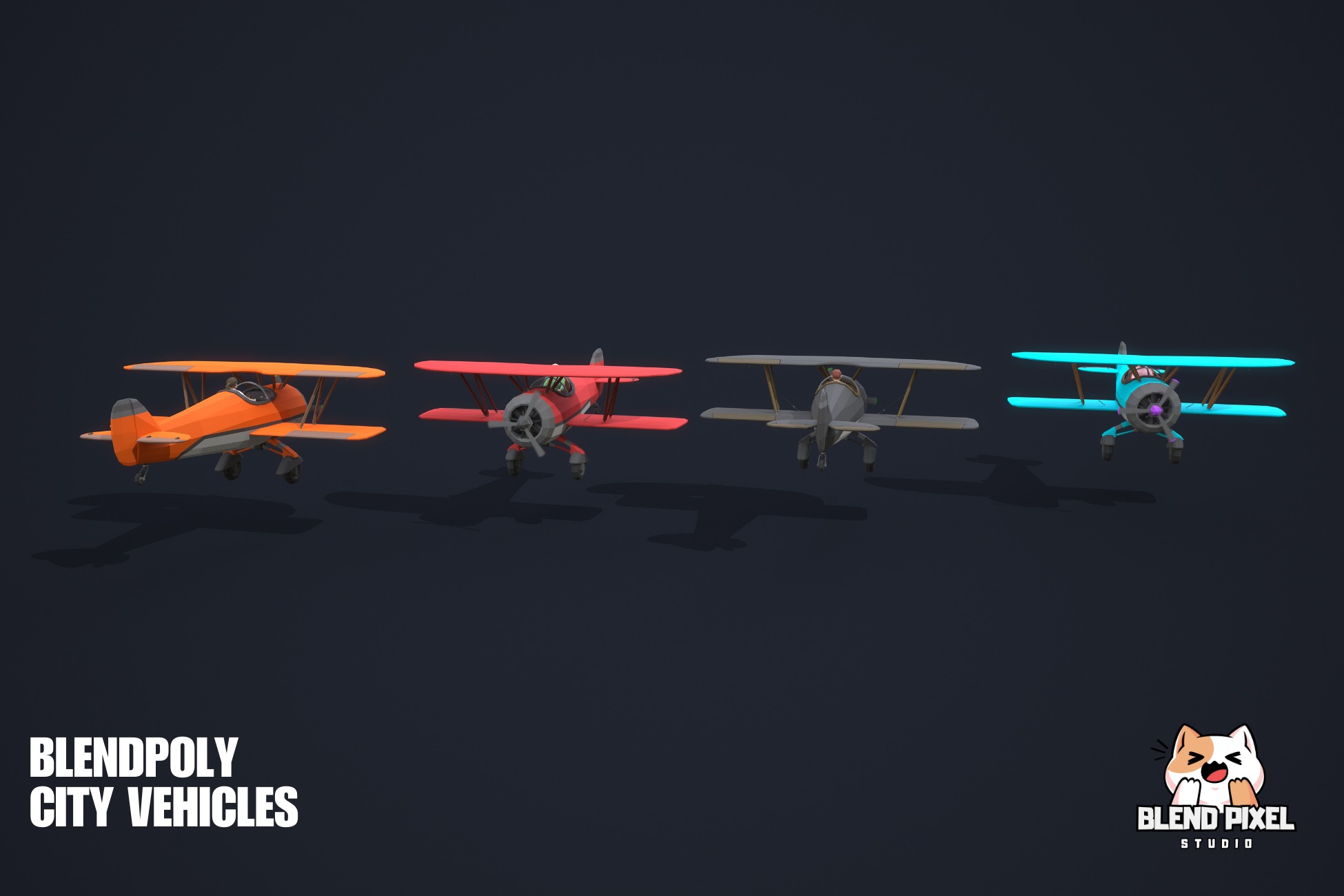 BlendPoly City Vehicles - Low Poly Assets Low-poly 3D model_23