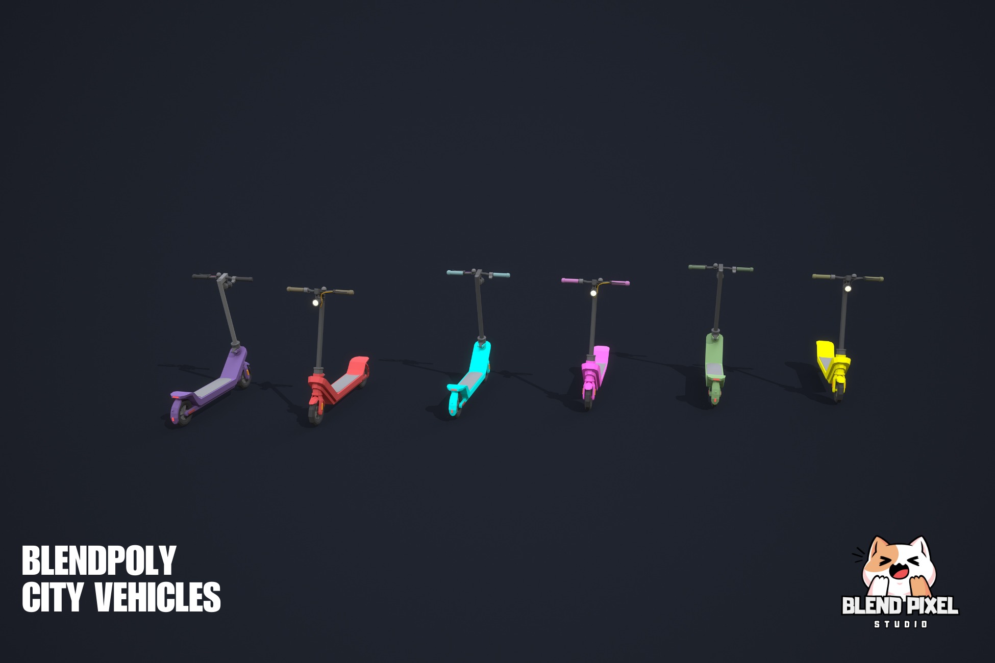 BlendPoly City Vehicles - Low Poly Assets Low-poly 3D model_40