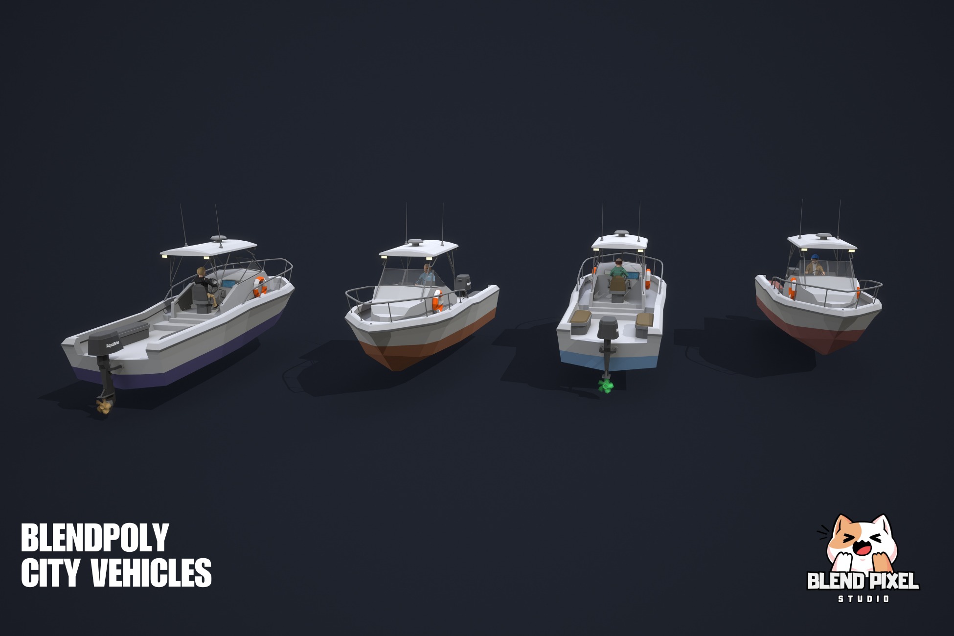 BlendPoly City Vehicles - Low Poly Assets Low-poly 3D model_25