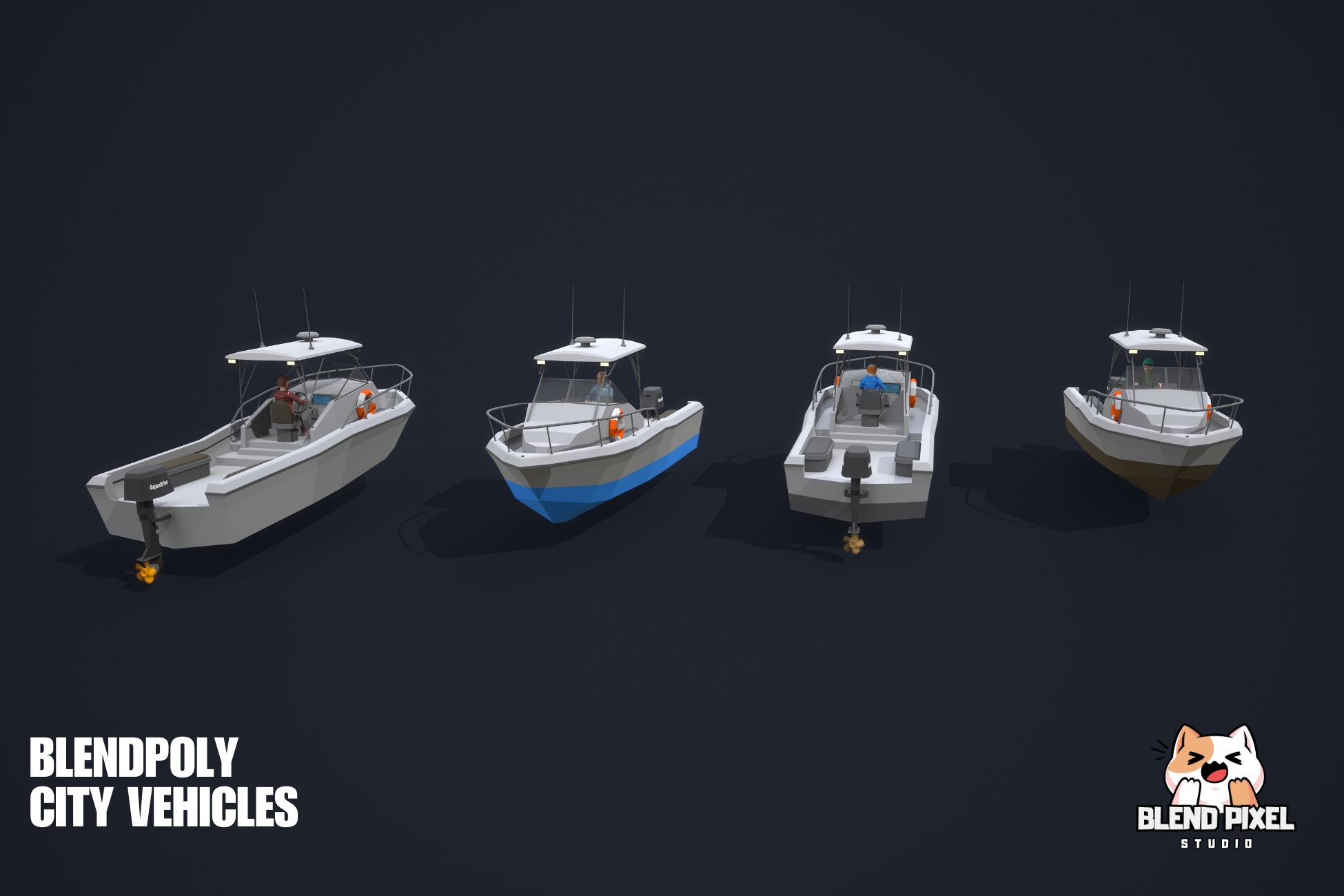 BlendPoly City Vehicles - Low Poly Assets Low-poly 3D model_26