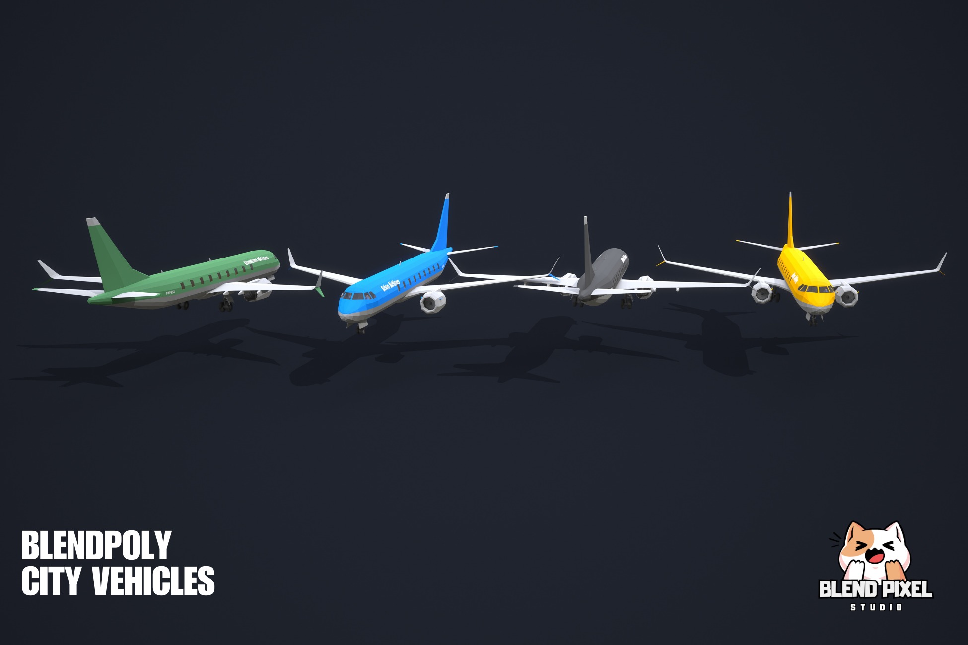 BlendPoly City Vehicles - Low Poly Assets Low-poly 3D model_122