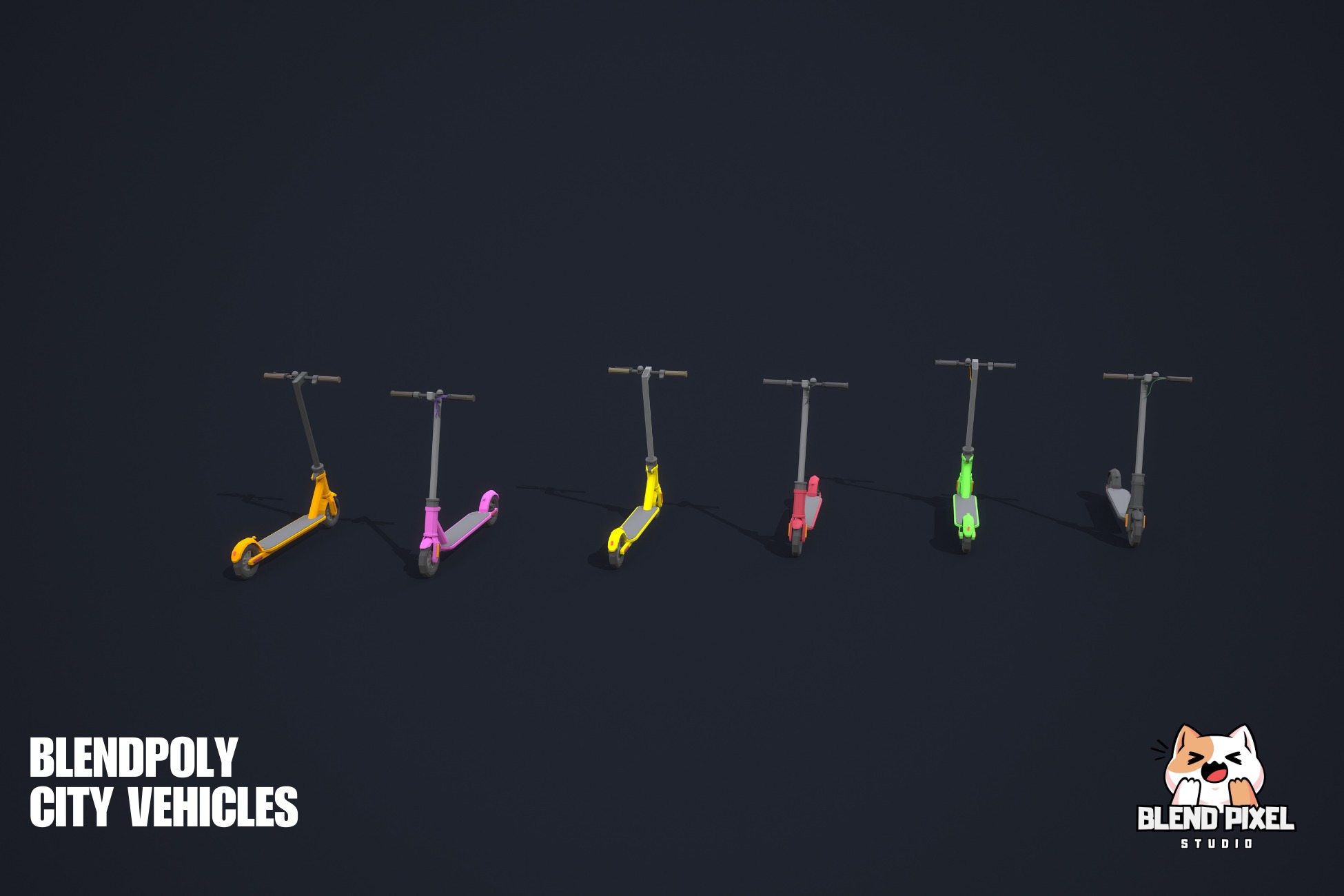 BlendPoly City Vehicles - Low Poly Assets Low-poly 3D model_34